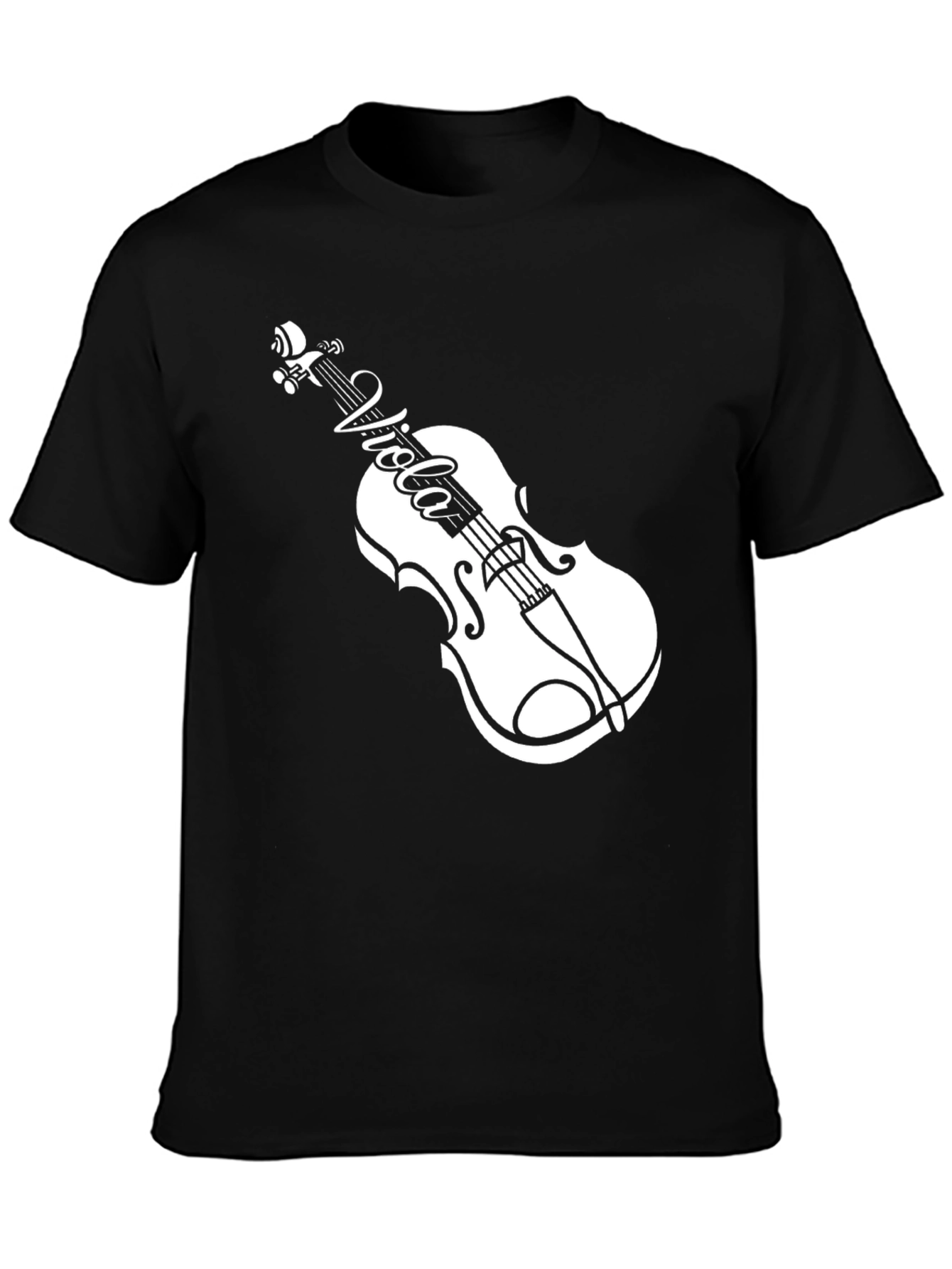 Viola Violin Black T-Shirt Music Lover Tee
