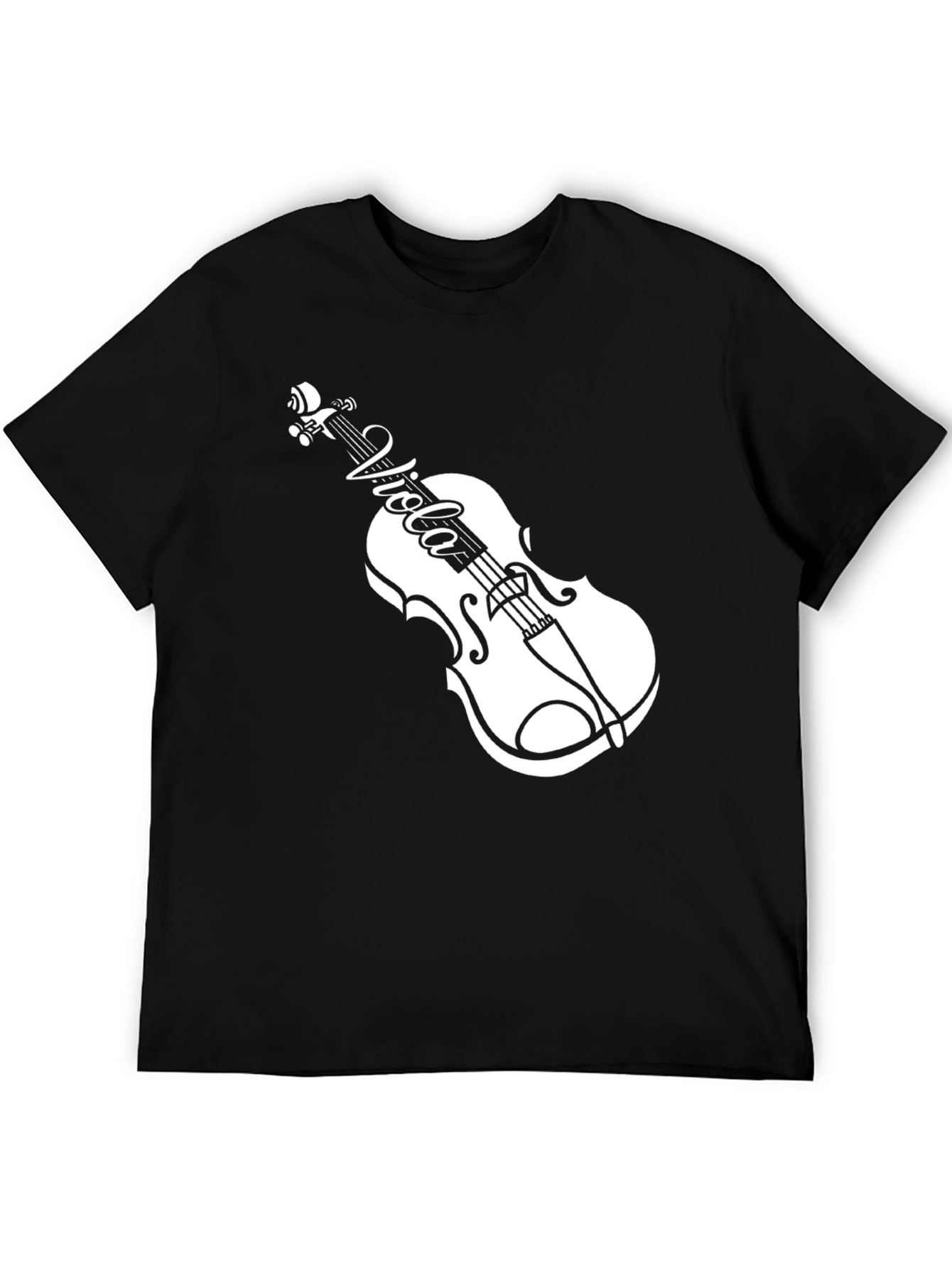 Viola Violin Black T-Shirt Music Lover Tee