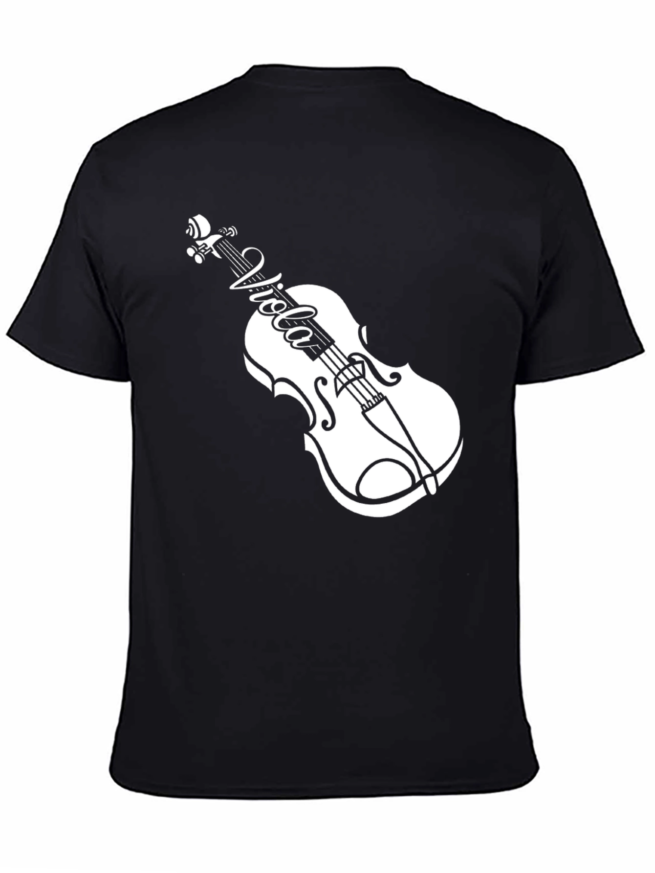 Viola Violin Black T-Shirt Music Lover Tee