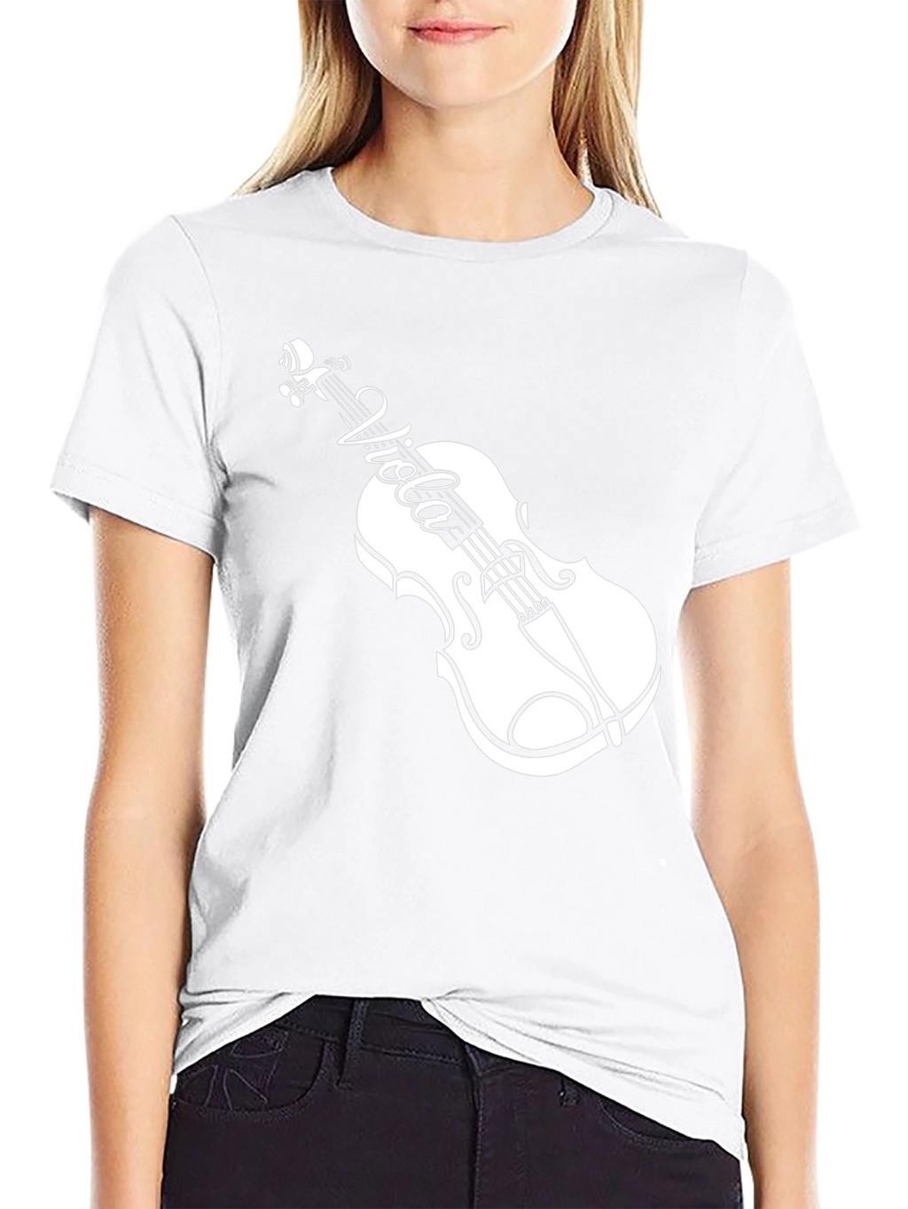 Viola Violin Black T-Shirt Music Lover Tee