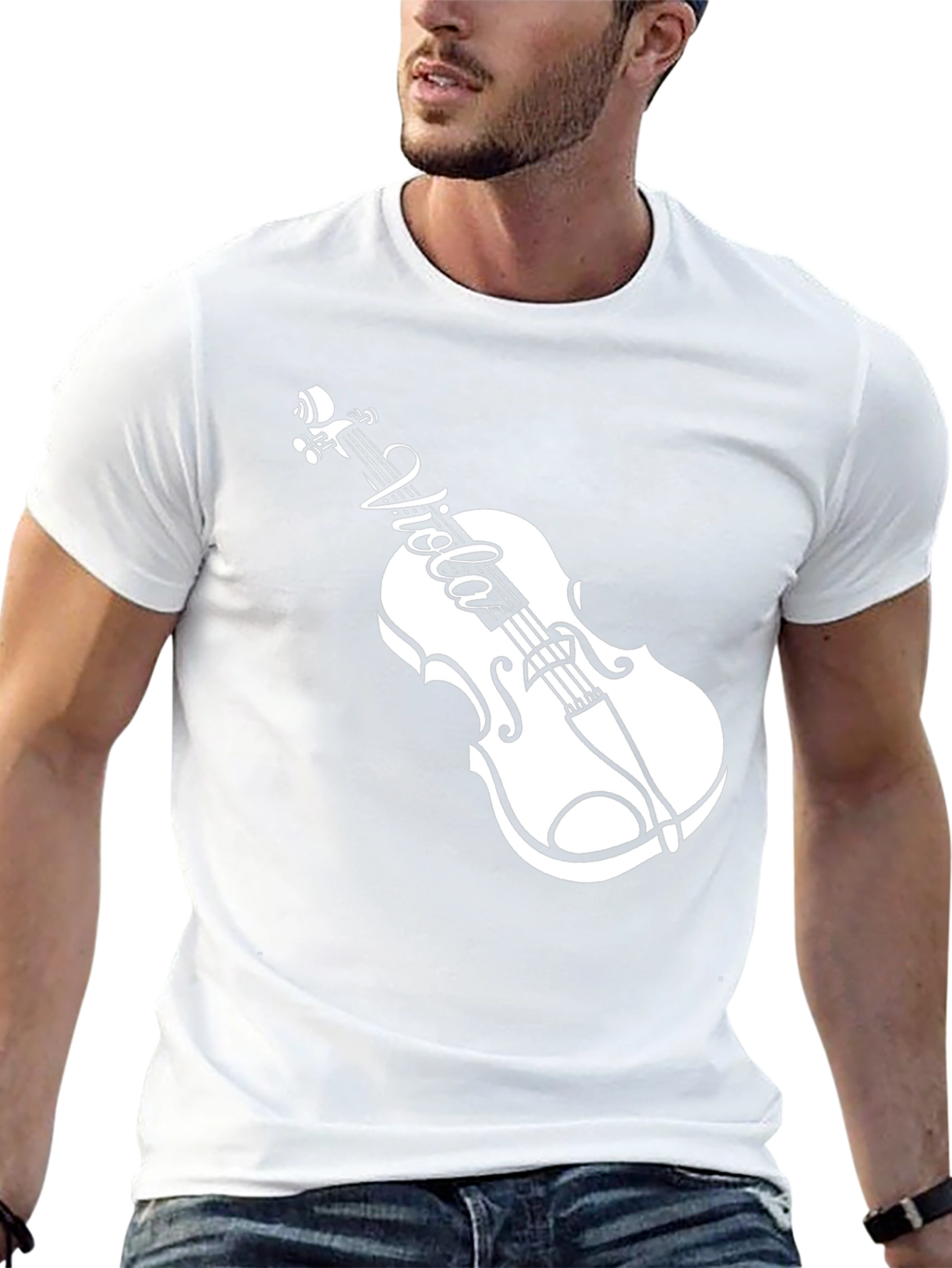 Viola Violin Black T-Shirt Music Lover Tee