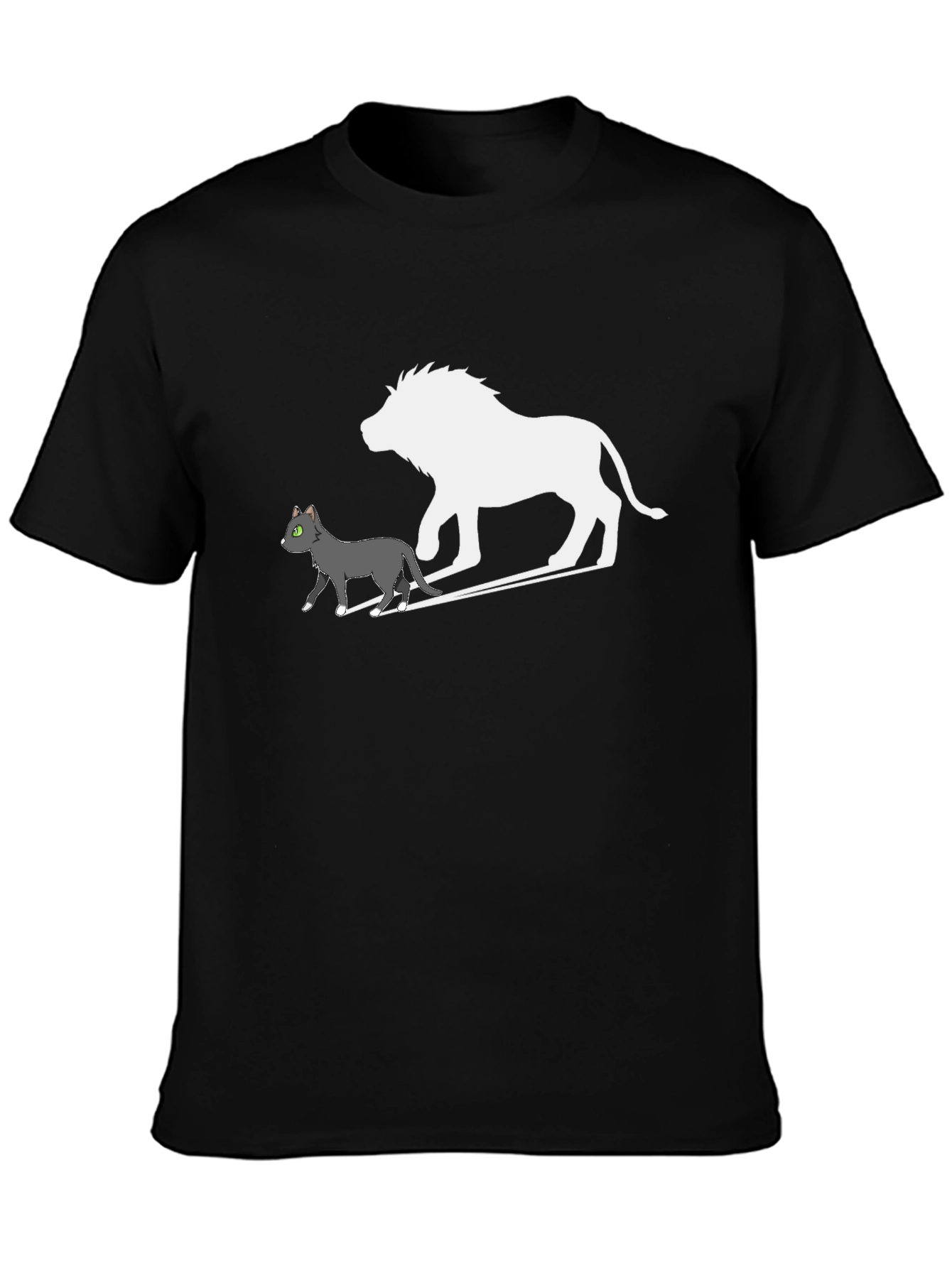 Cat & Lion Silhouette Graphic Tee