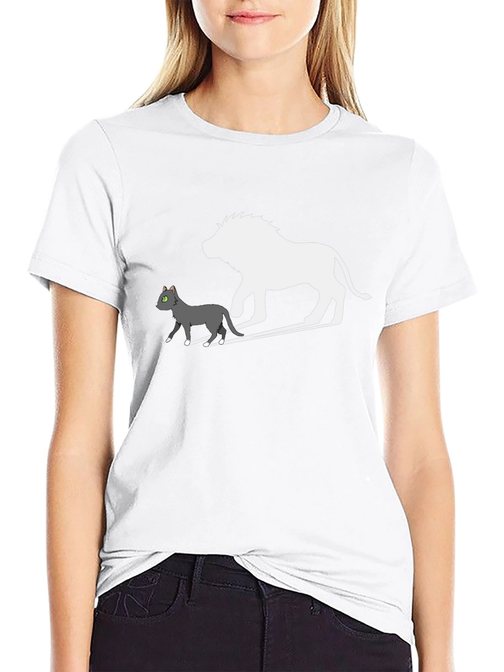 Cat & Lion Silhouette Graphic Tee