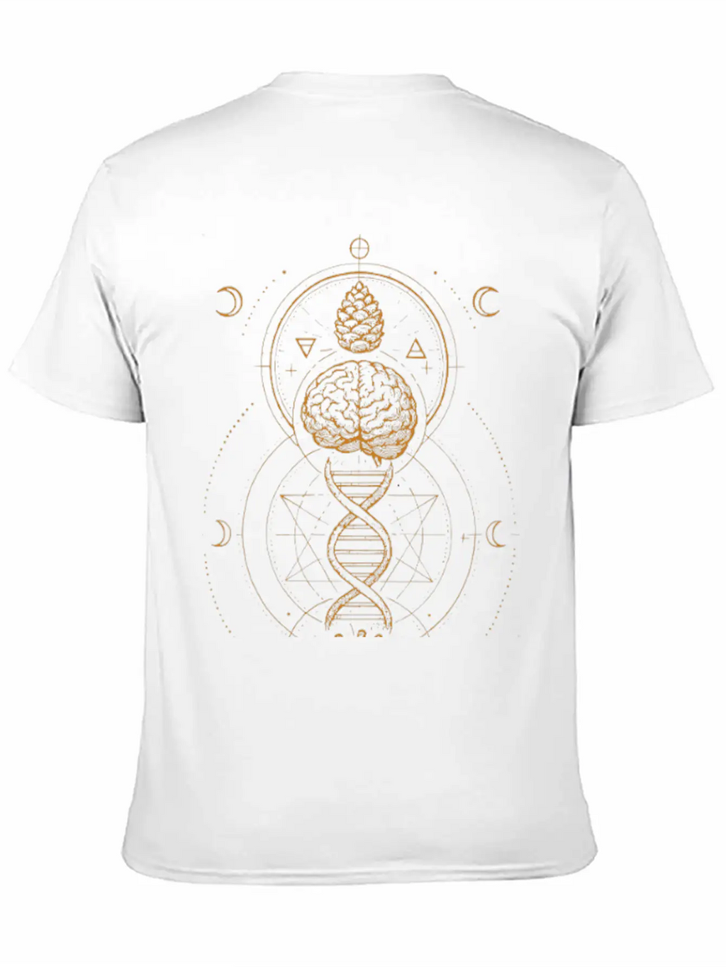 Sacred Connection | Heart Brain DNA Spiral Unisex Casual T-Shirt – Clean Design For Daily Comfort