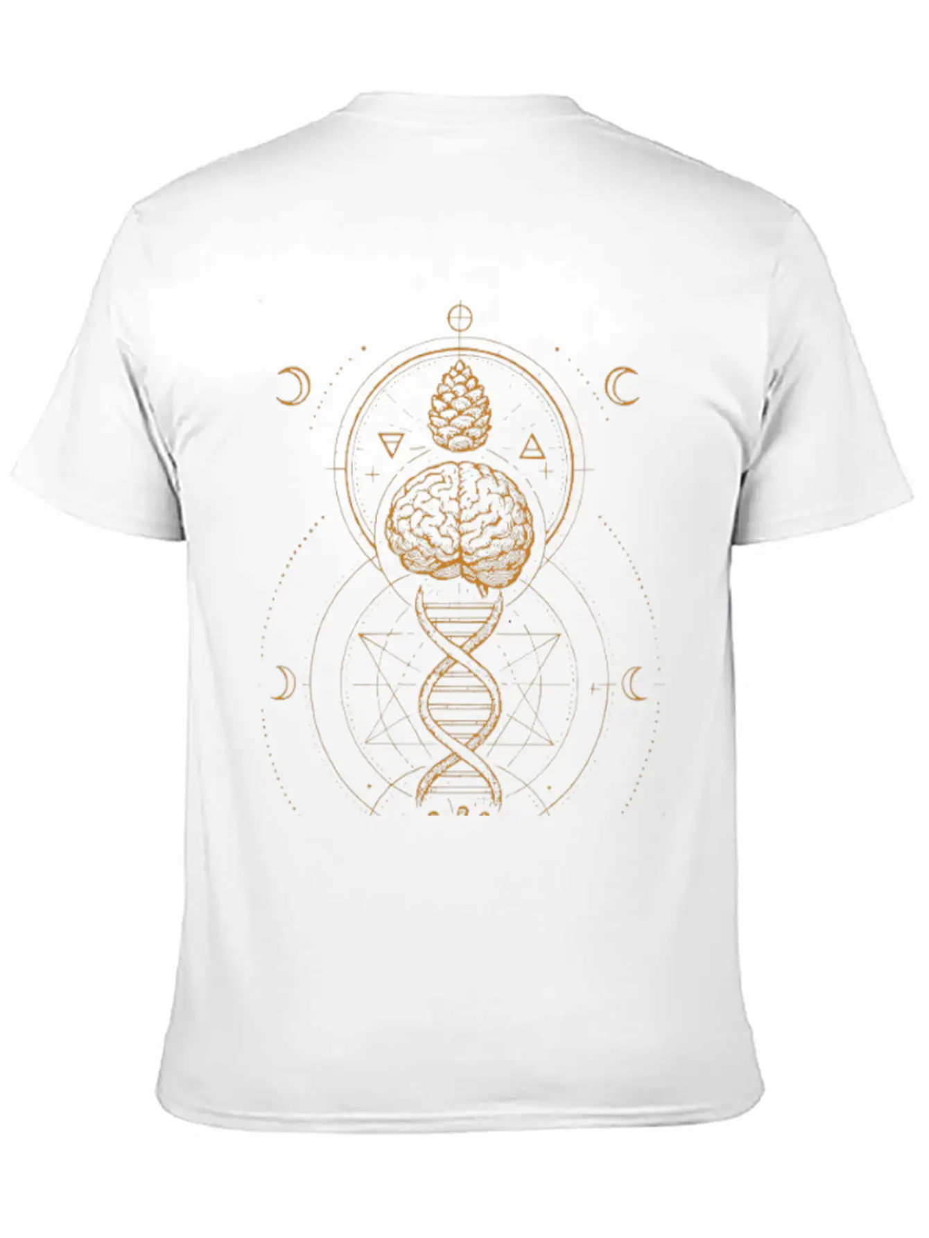 Sacred Connection | Heart Brain DNA Spiral Unisex Casual T-Shirt – Clean Design For Daily Comfort