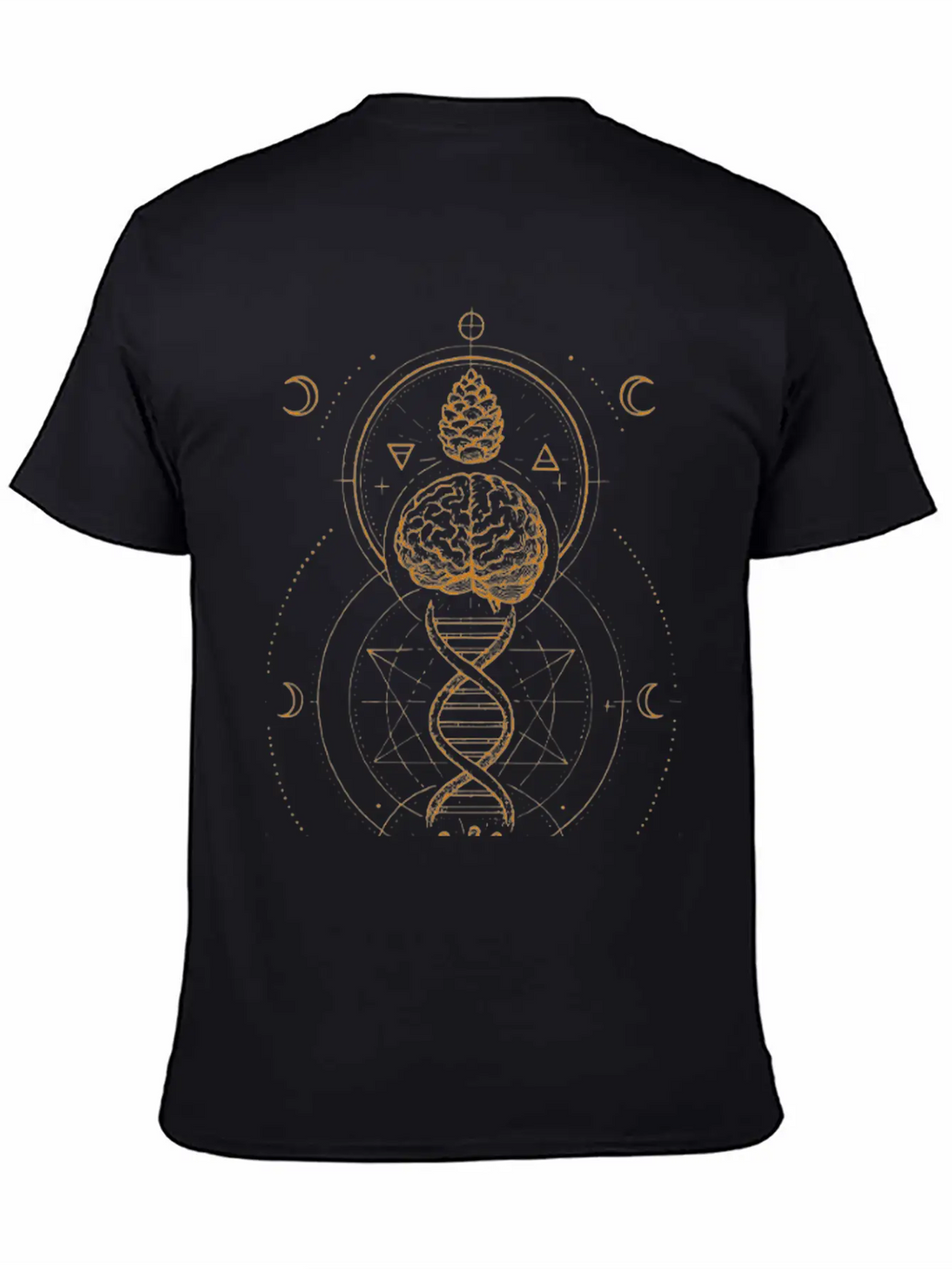 Sacred Connection | Heart Brain DNA Spiral Unisex Casual T-Shirt – Clean Design For Daily Comfort