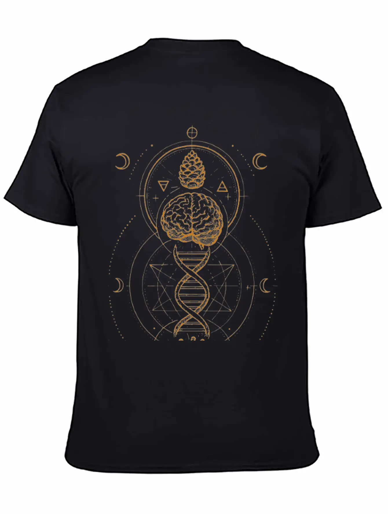 Sacred Connection | Heart Brain DNA Spiral Unisex Casual T-Shirt – Clean Design For Daily Comfort