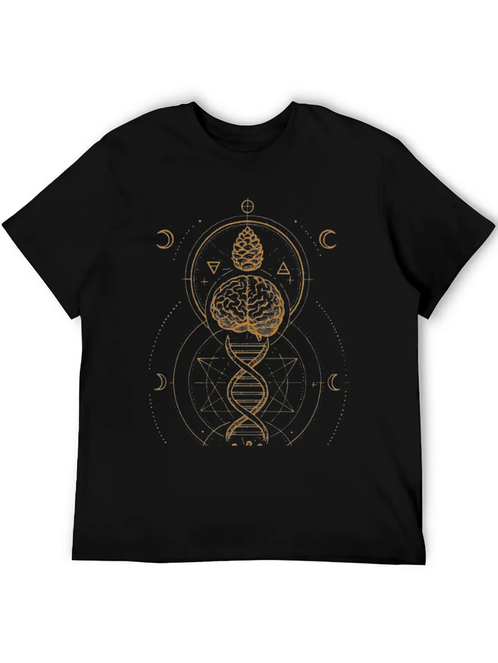 Sacred Connection | Heart Brain DNA Spiral Unisex Casual T-Shirt – Clean Design For Daily Comfort