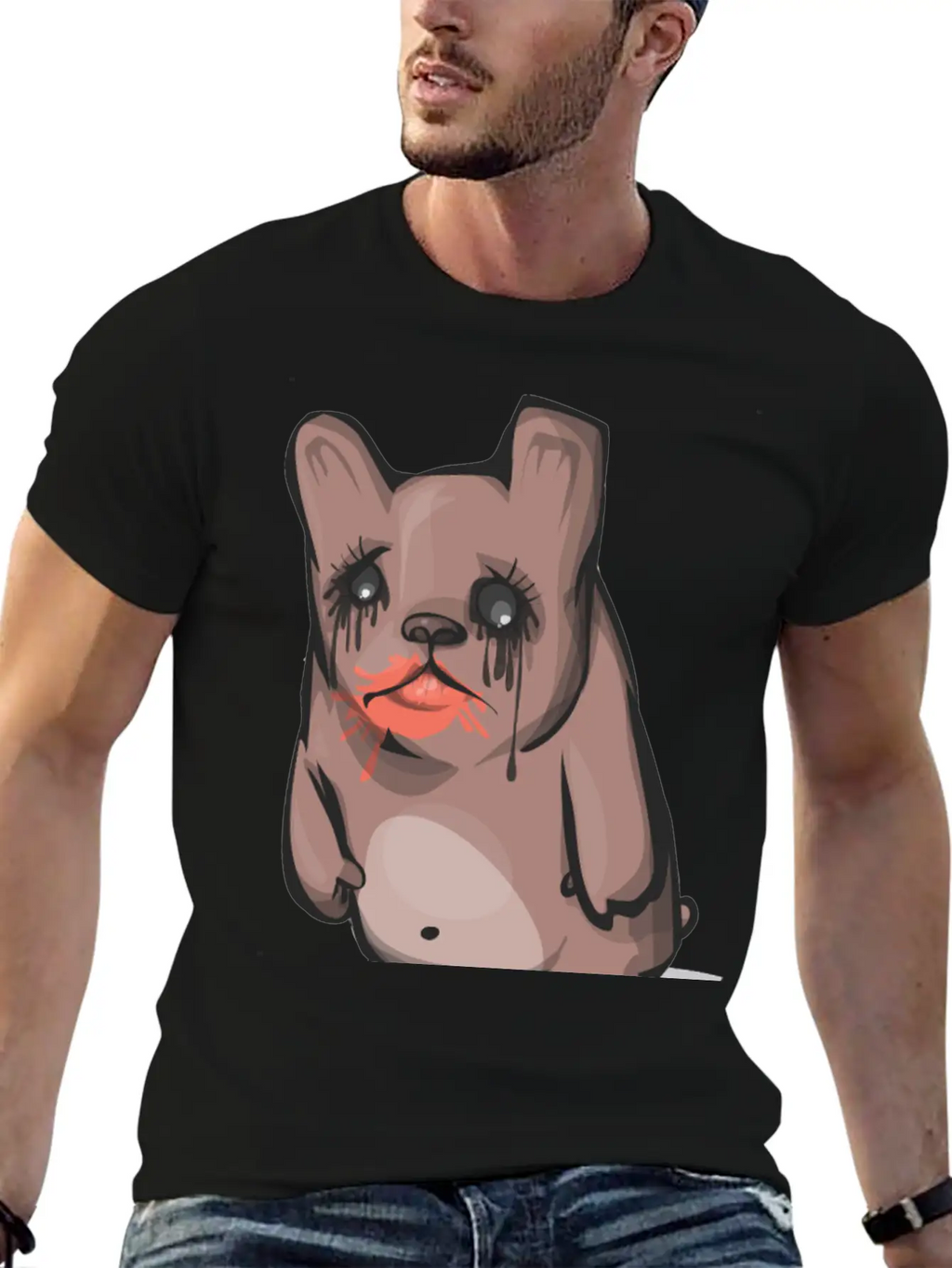Sad Bear Unisex Casual T-Shirt – Clean Design For Daily Comfort
