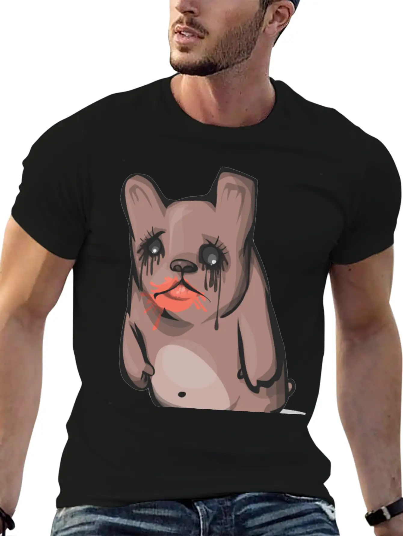 Sad Bear Unisex Casual T-Shirt – Clean Design For Daily Comfort