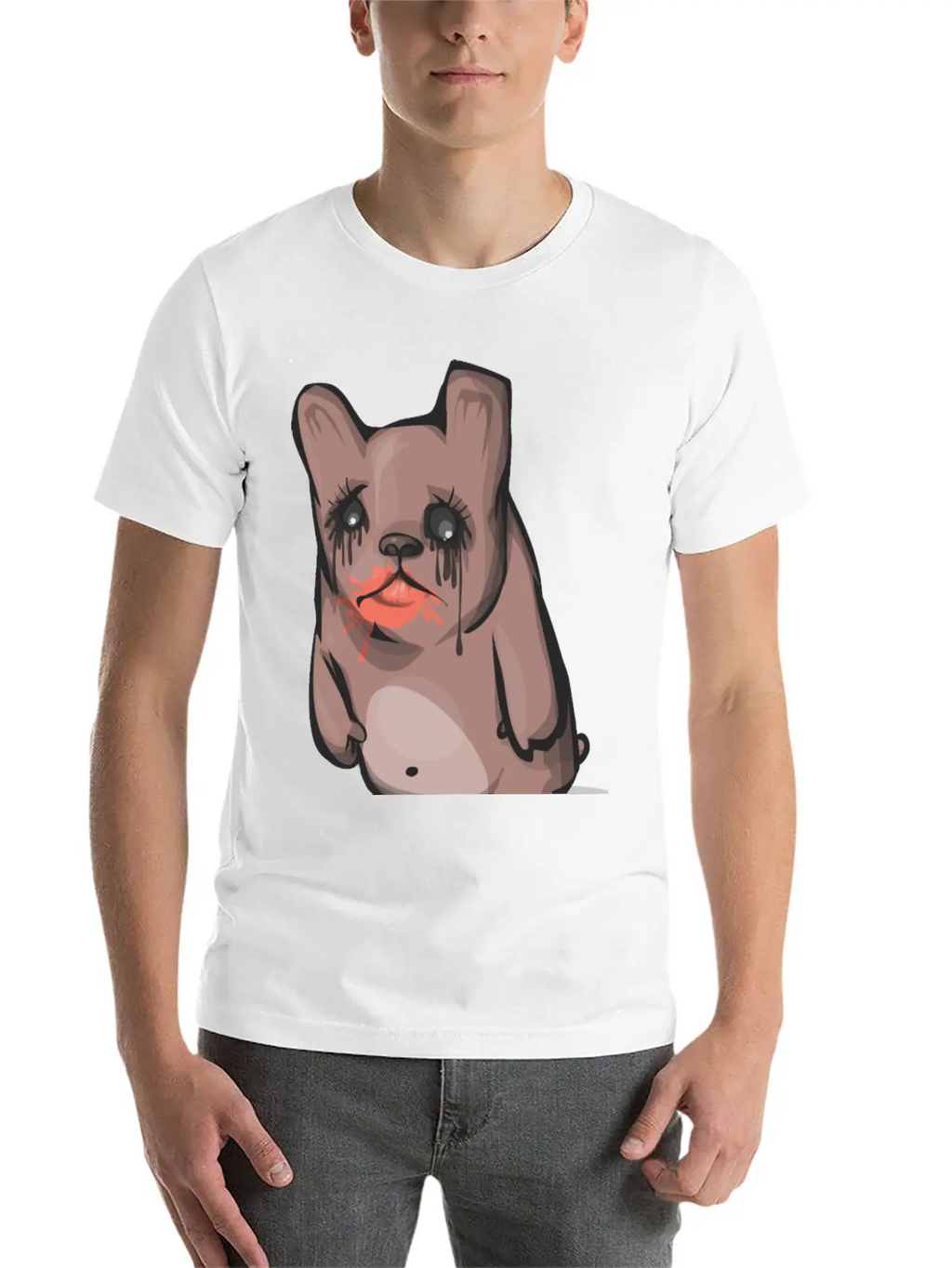 Sad Bear Unisex Casual T-Shirt – Clean Design For Daily Comfort