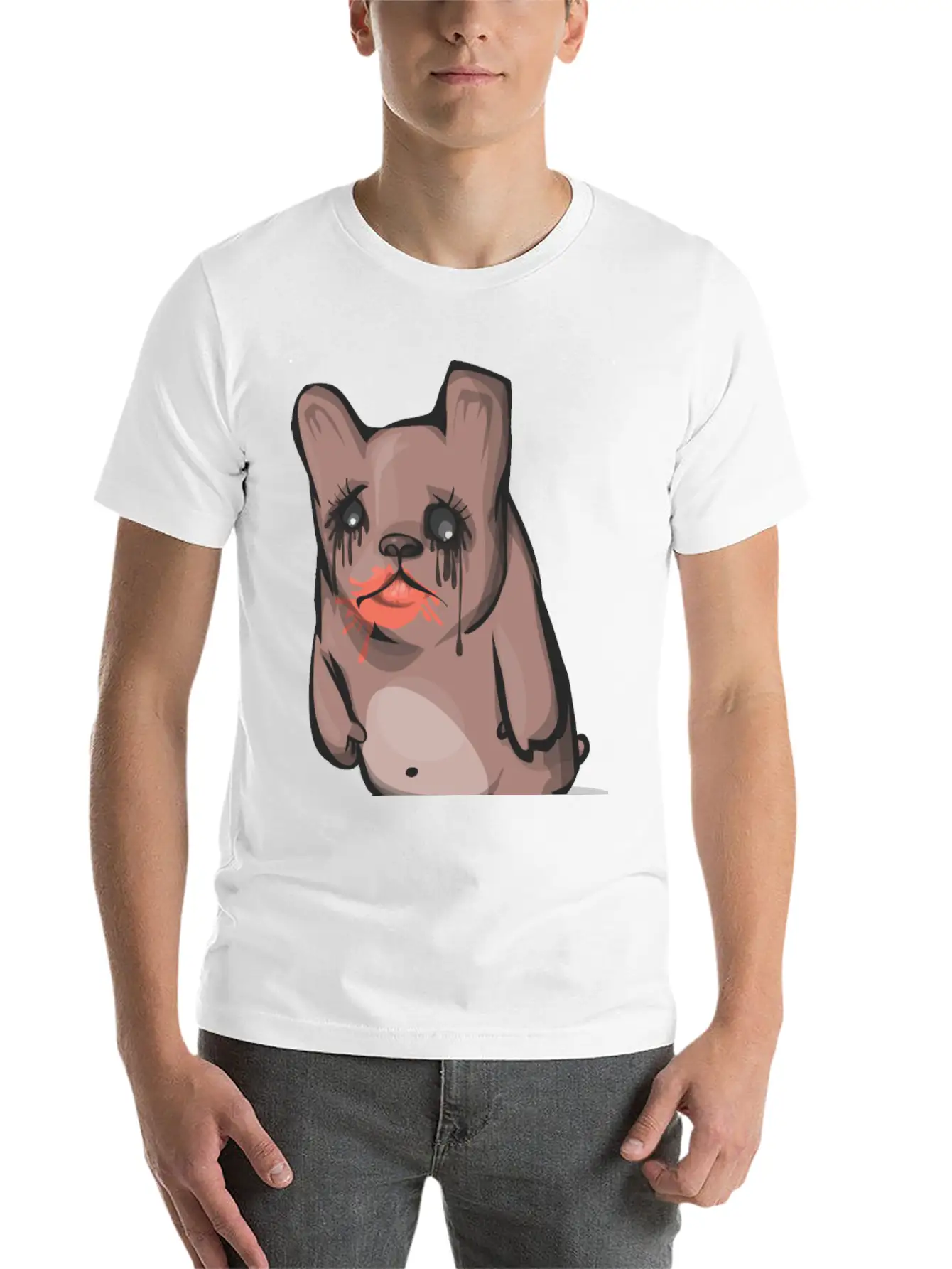 Sad Bear Unisex Casual T-Shirt – Clean Design For Daily Comfort