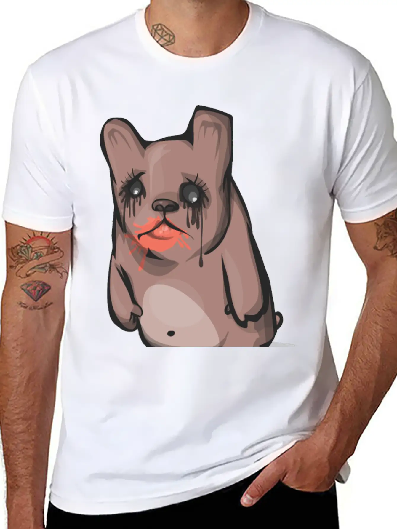 Sad Bear Unisex Casual T-Shirt – Clean Design For Daily Comfort