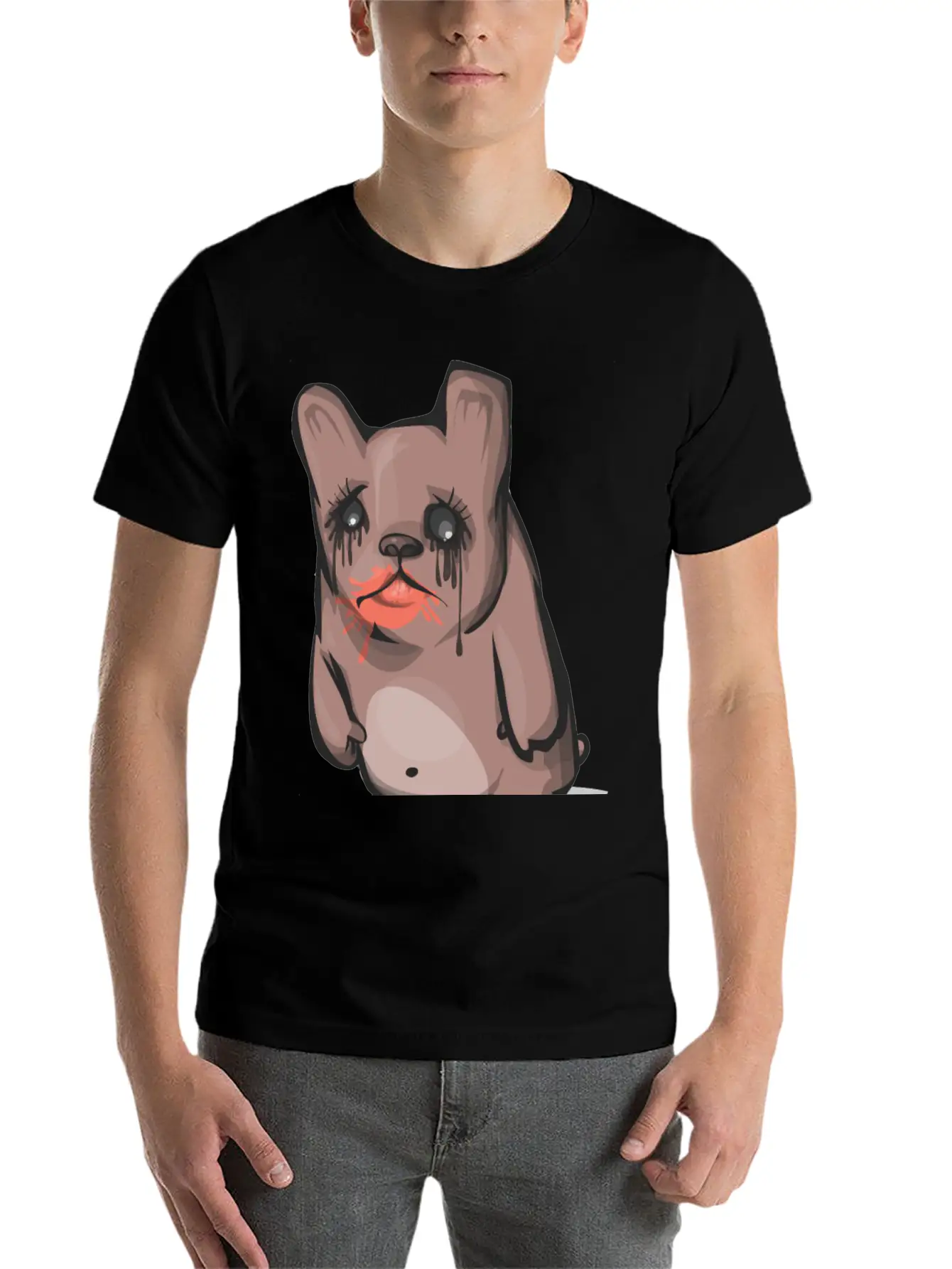Sad Bear Unisex Casual T-Shirt – Clean Design For Daily Comfort