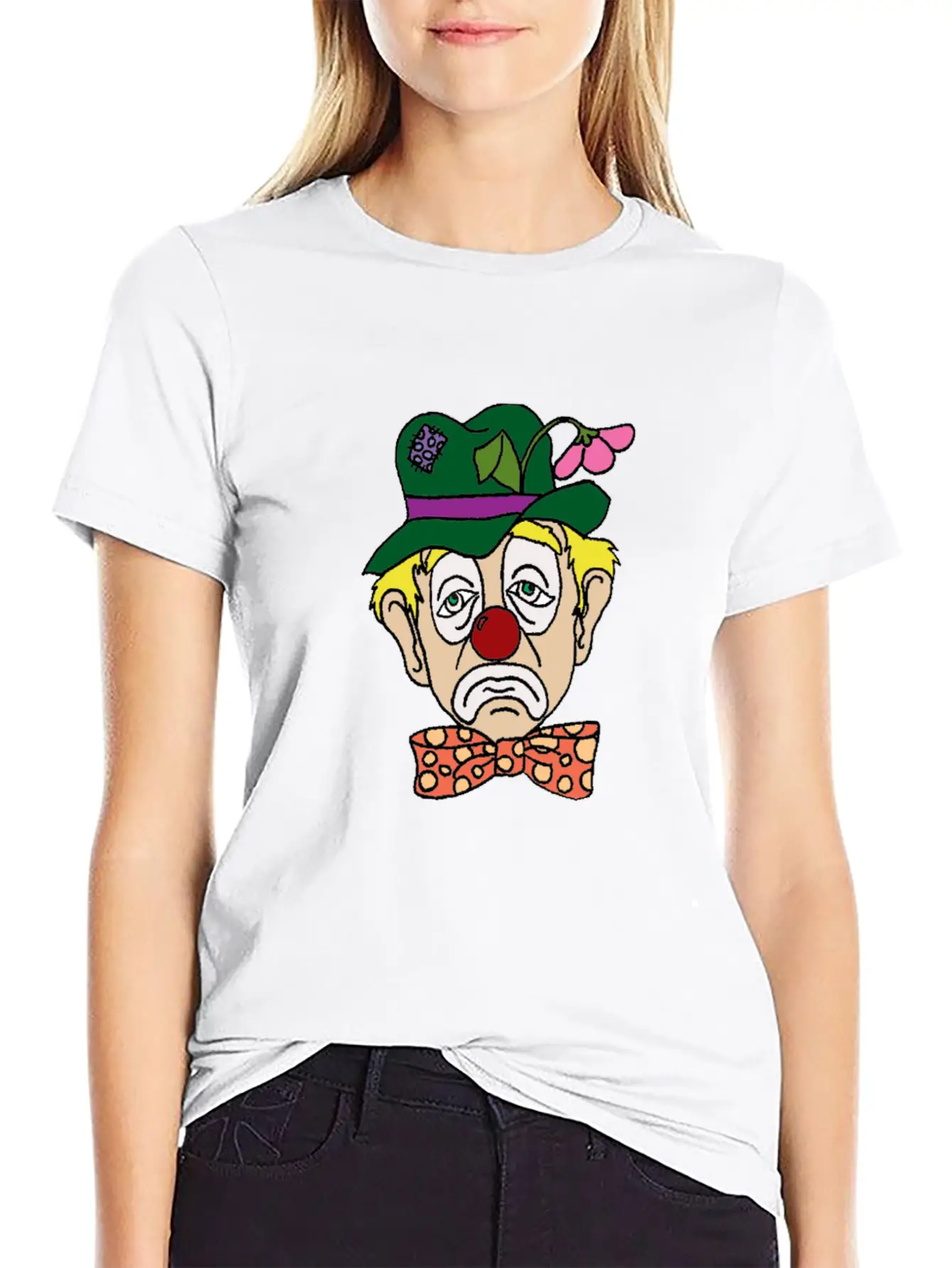 Sad Clown Face Stylish Everyday T-Shirt – Unisex Basic Cotton Tee