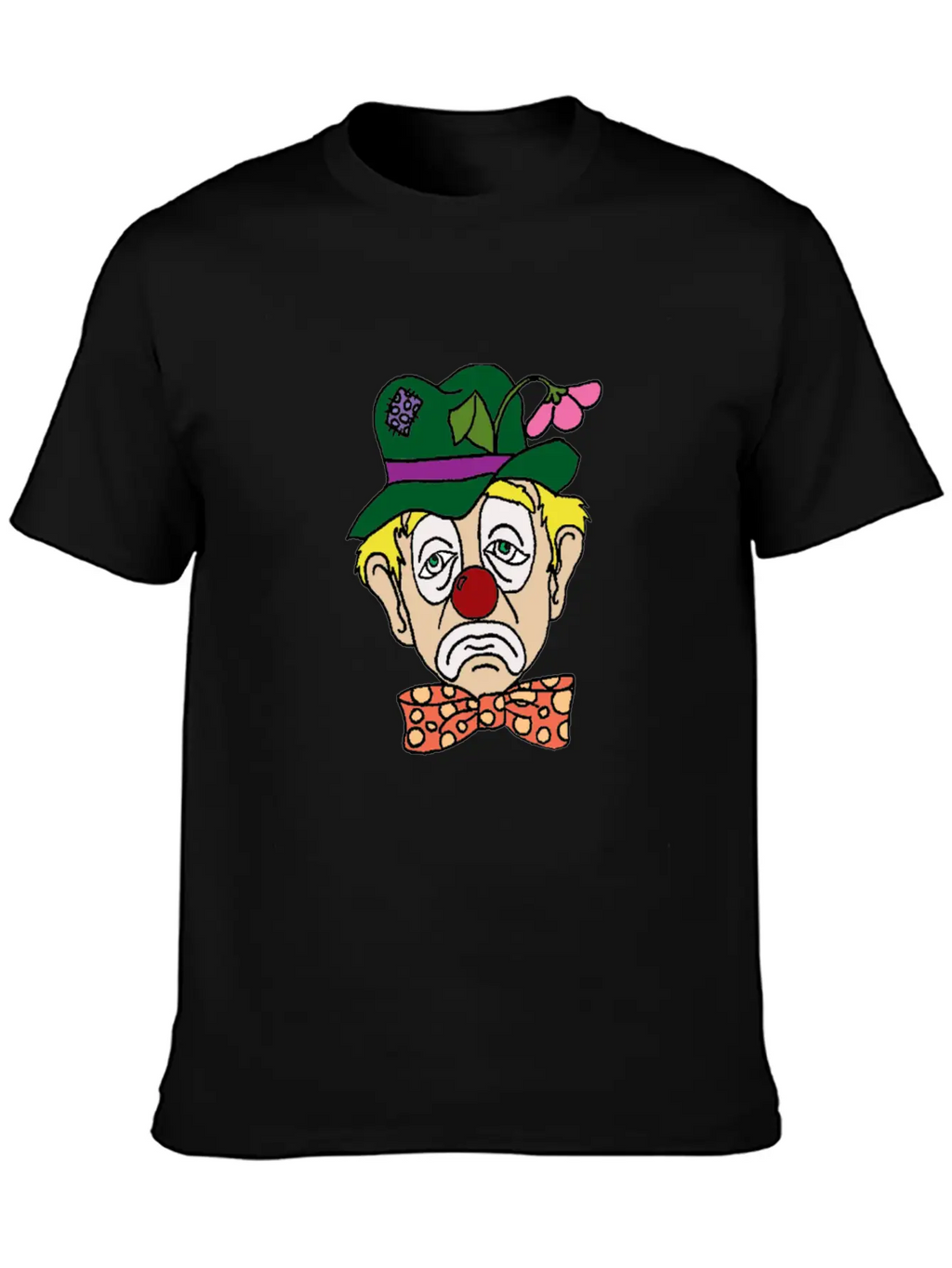 Sad Clown Face Stylish Everyday T-Shirt – Unisex Basic Cotton Tee