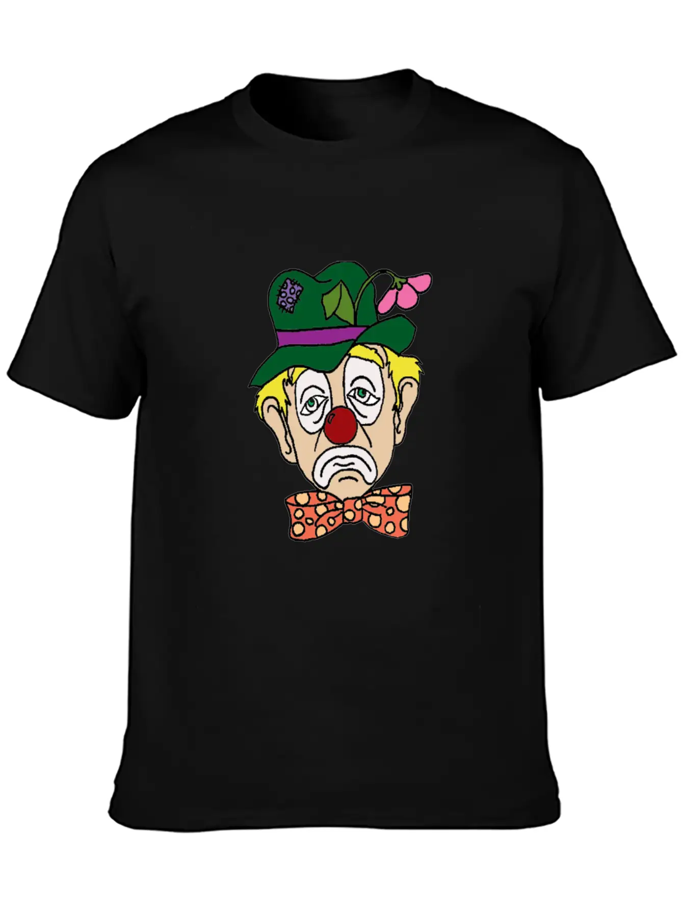 Sad Clown Face Stylish Everyday T-Shirt – Unisex Basic Cotton Tee