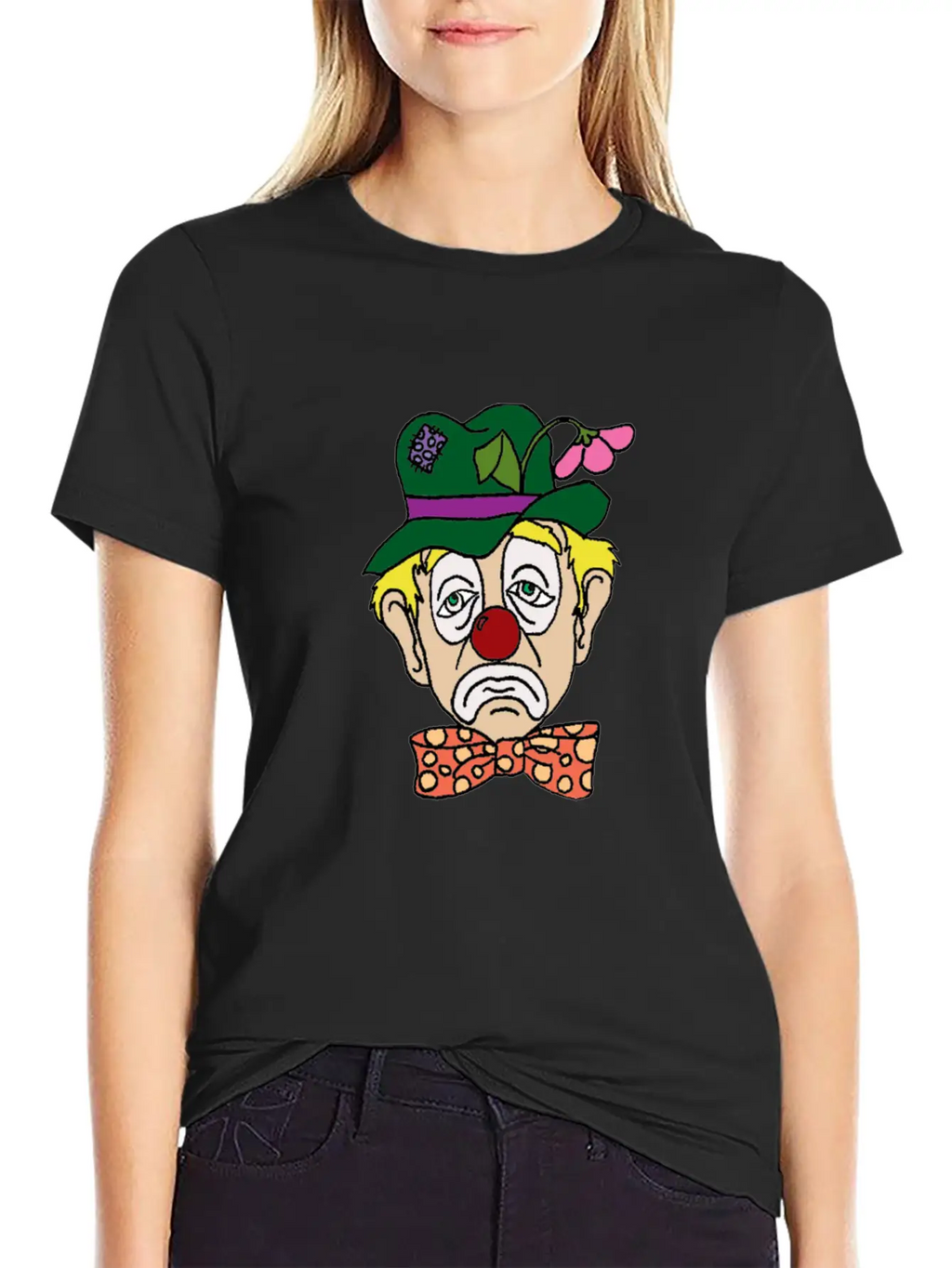 Sad Clown Face Stylish Everyday T-Shirt – Unisex Basic Cotton Tee