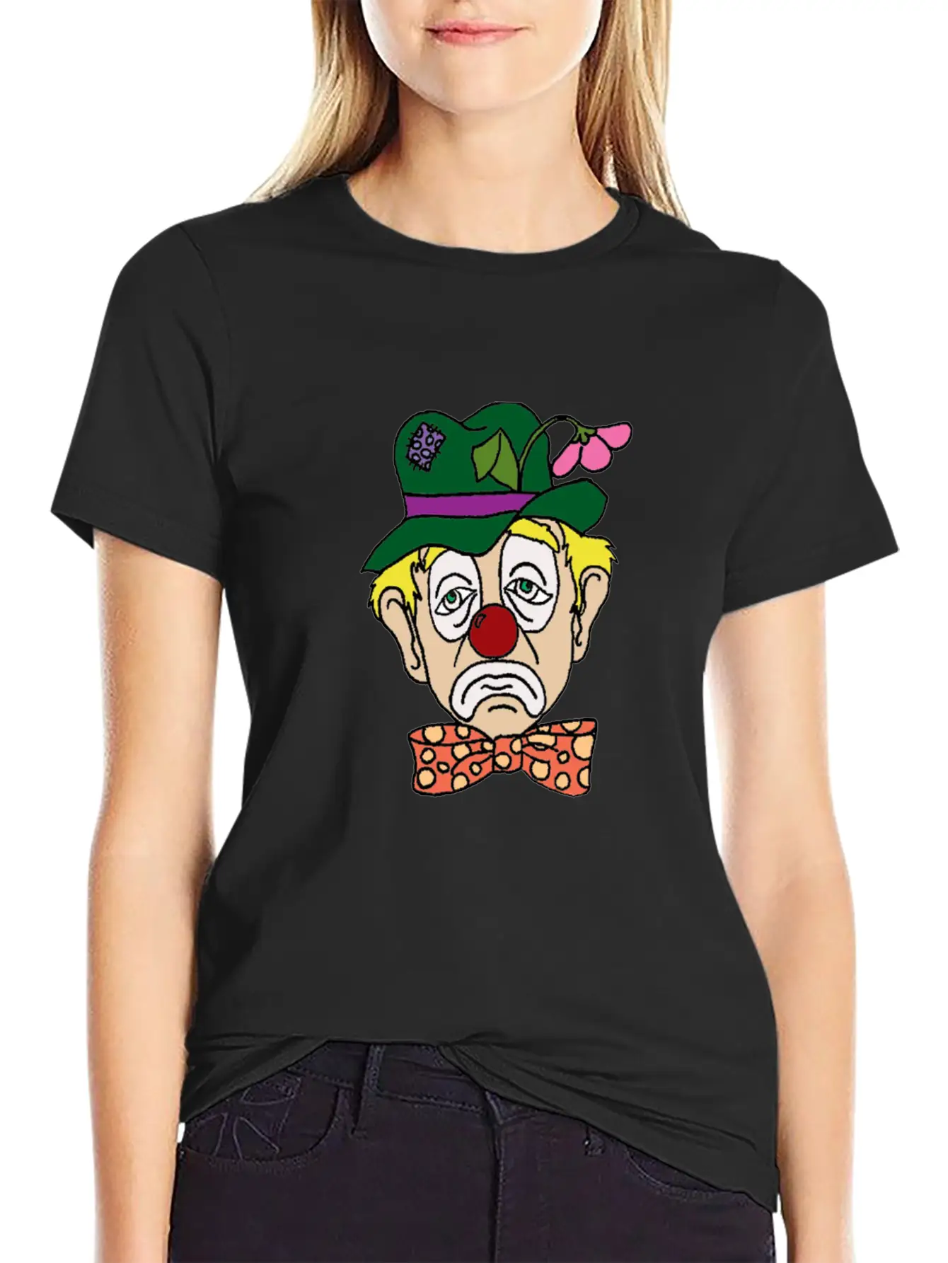 Sad Clown Face Stylish Everyday T-Shirt – Unisex Basic Cotton Tee