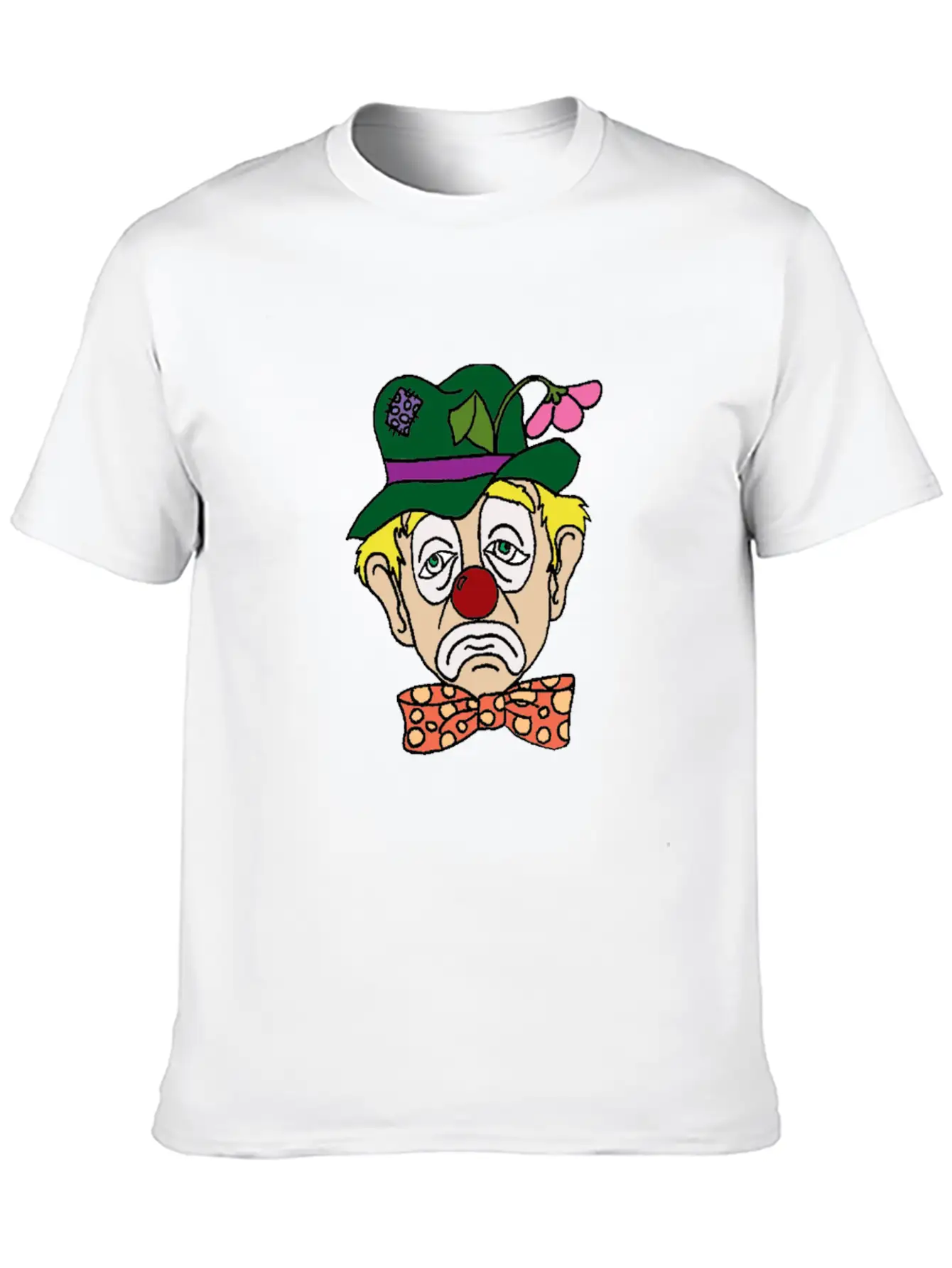 Sad Clown Face Stylish Everyday T-Shirt – Unisex Basic Cotton Tee