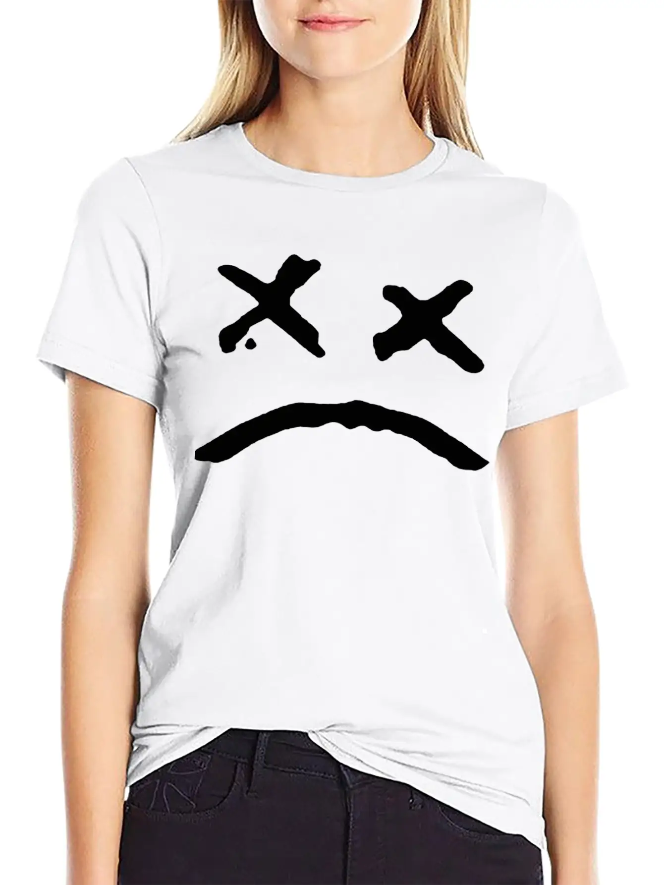 Sad Face Unisex Casual T-Shirt – Clean Design For Daily Comfort
