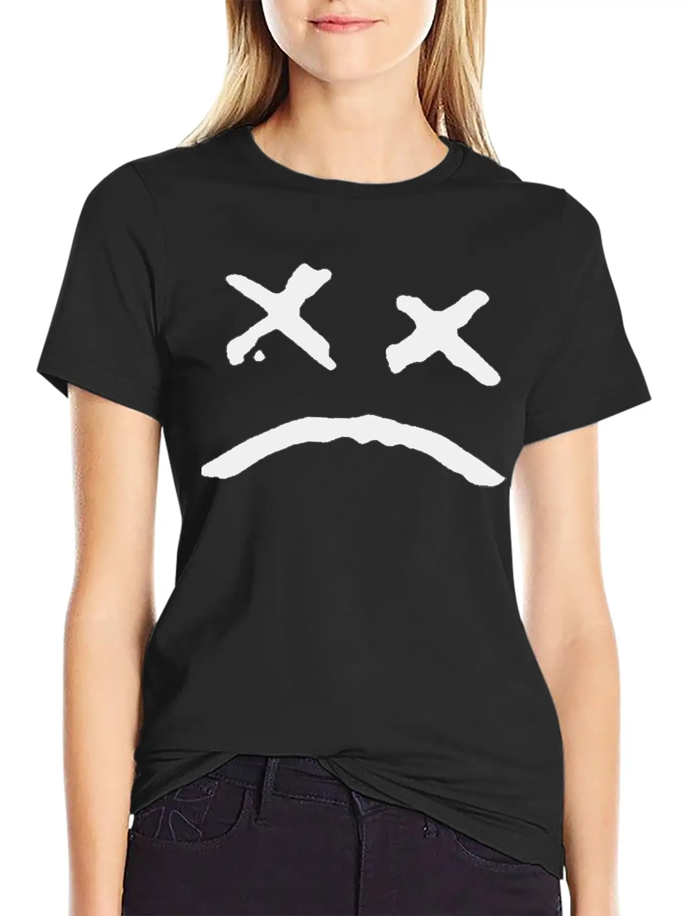 Sad Face Unisex Casual T-Shirt – Clean Design For Daily Comfort