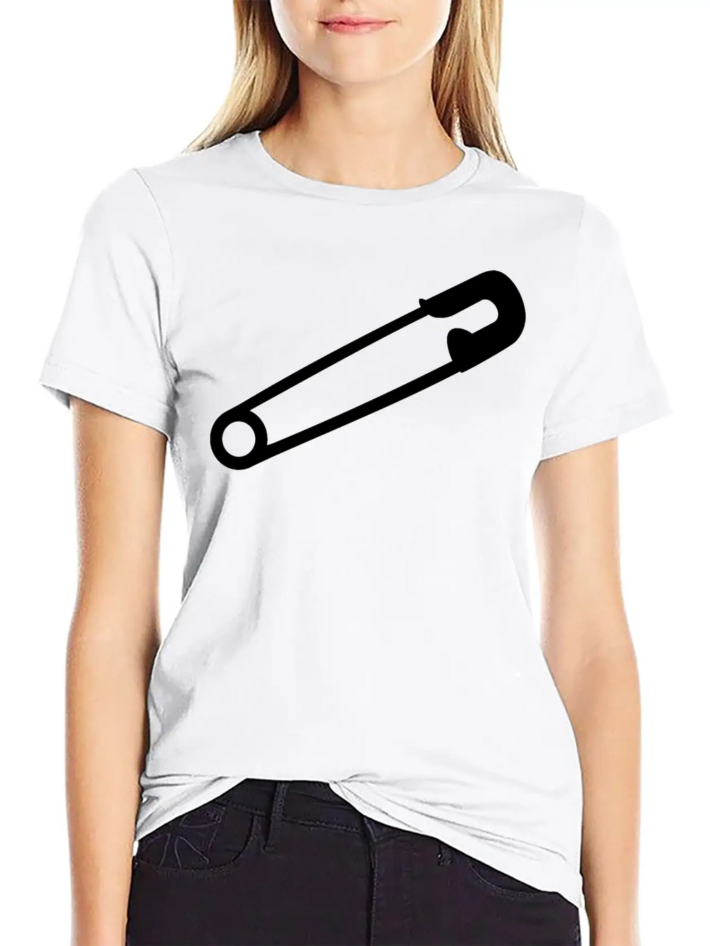 Safety Pin Breathable Soft Cotton T-Shirt – Timeless Casual Look