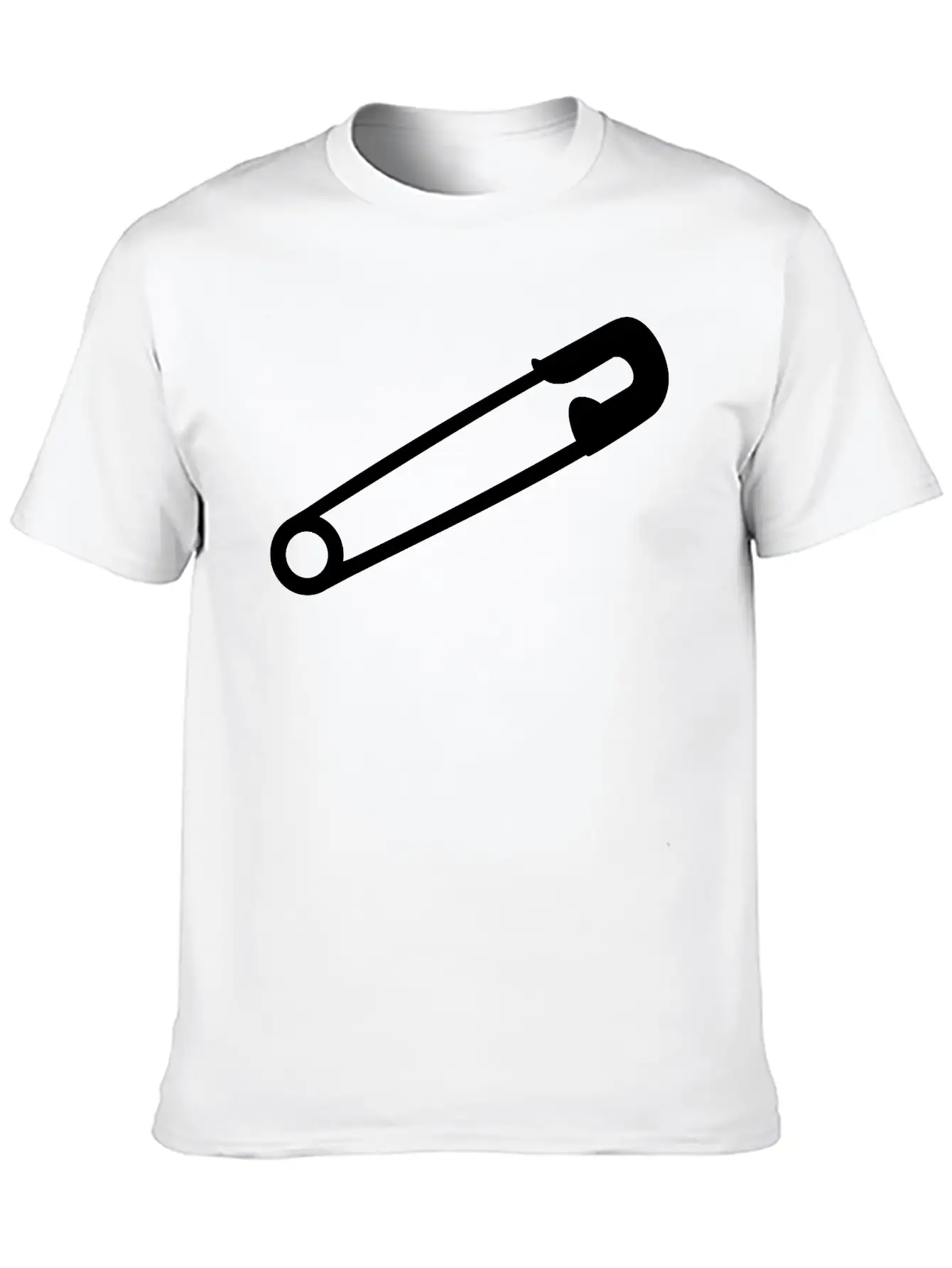 Safety Pin Breathable Soft Cotton T-Shirt – Timeless Casual Look
