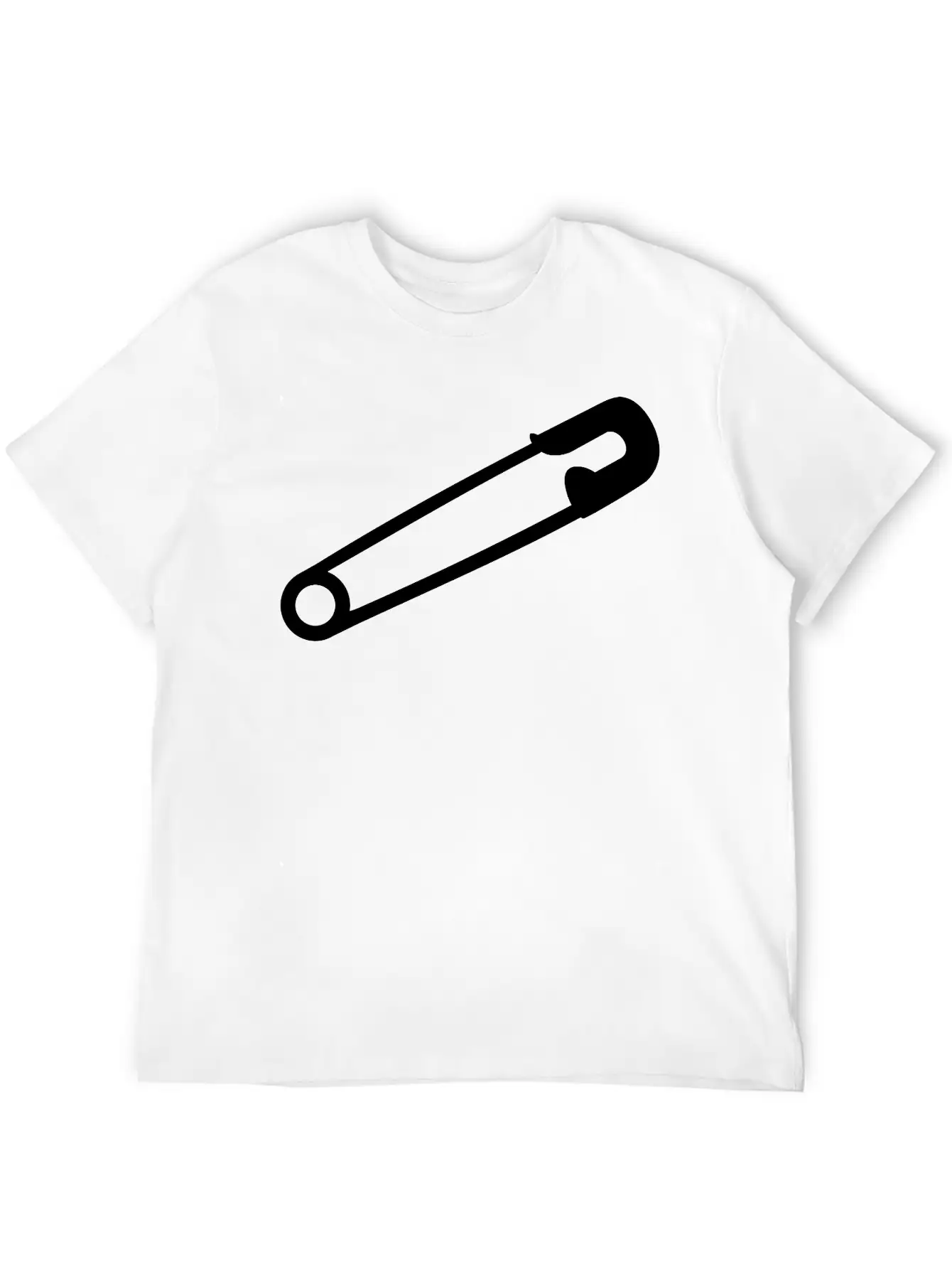 Safety Pin Breathable Soft Cotton T-Shirt – Timeless Casual Look