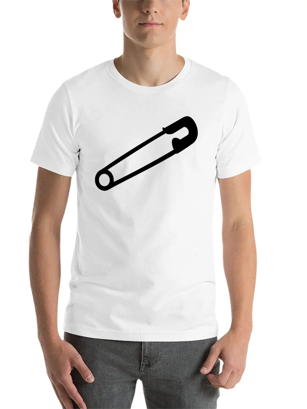 Safety Pin Breathable Soft Cotton T-Shirt – Timeless Casual Look