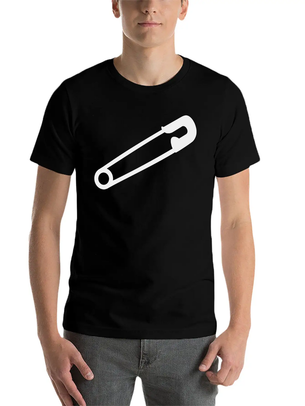 Safety Pin Breathable Soft Cotton T-Shirt – Timeless Casual Look