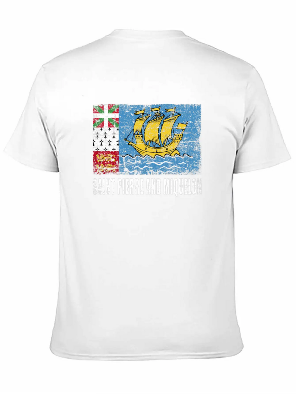 Saint Pierre And Miquelon Flag Breathable Graphic T-Shirt – Perfect For Casual Days