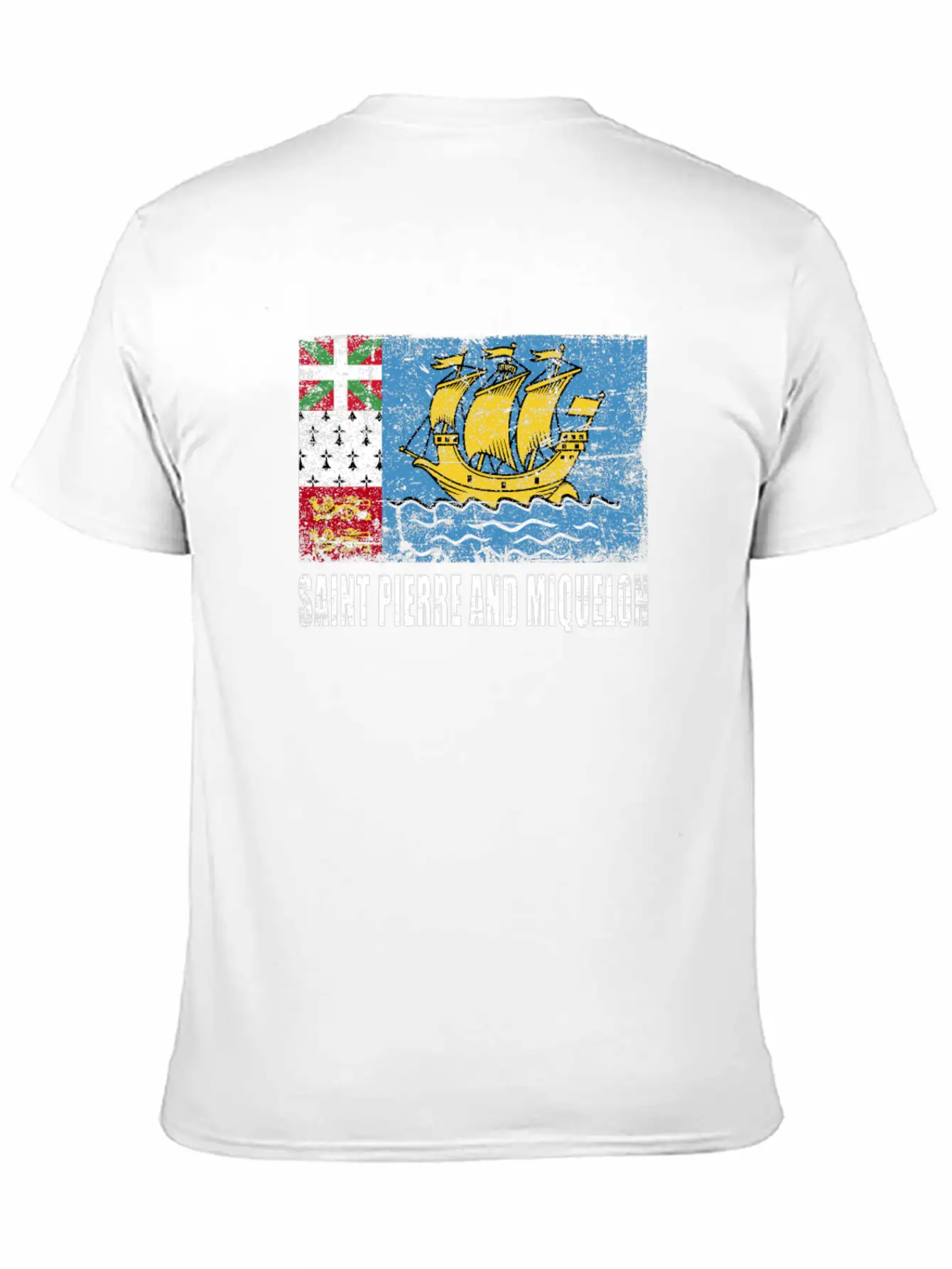 Saint Pierre And Miquelon Flag Breathable Graphic T-Shirt – Perfect For Casual Days