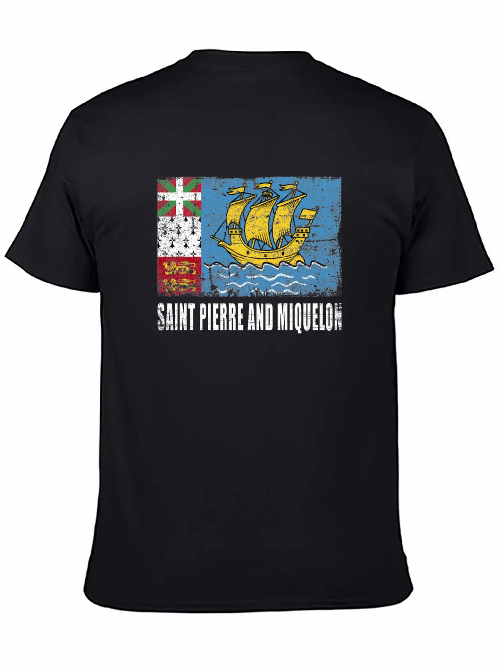 Saint Pierre And Miquelon Flag Breathable Graphic T-Shirt – Perfect For Casual Days