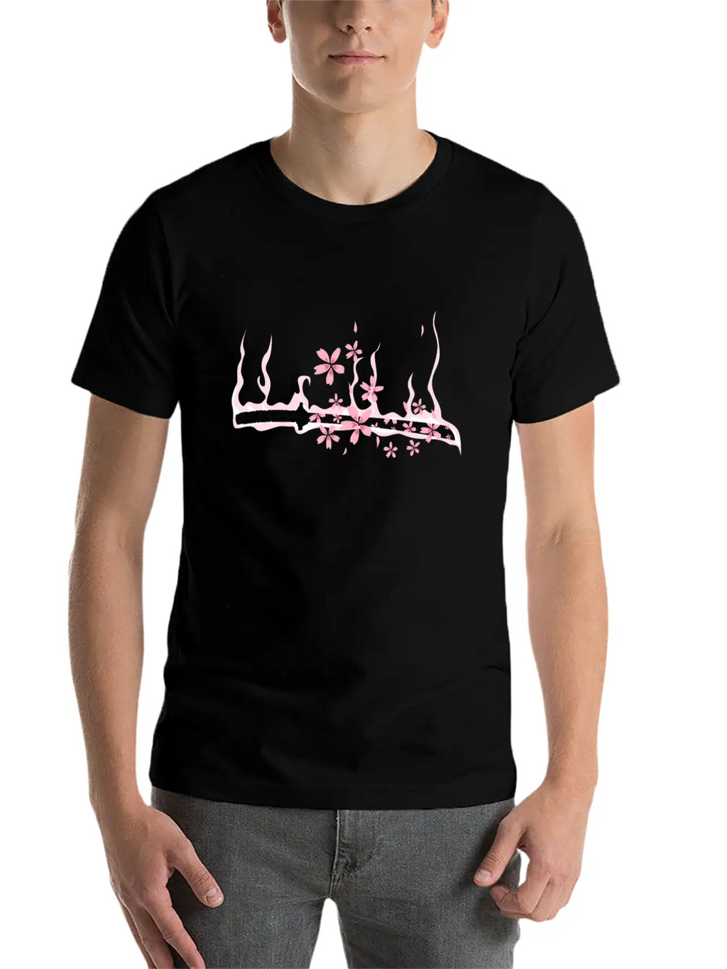 Sakura Katana Cherry Blossom Festival Tree Japan Casual Graphic T-Shirt – Simple And Comfortable Daily Wear