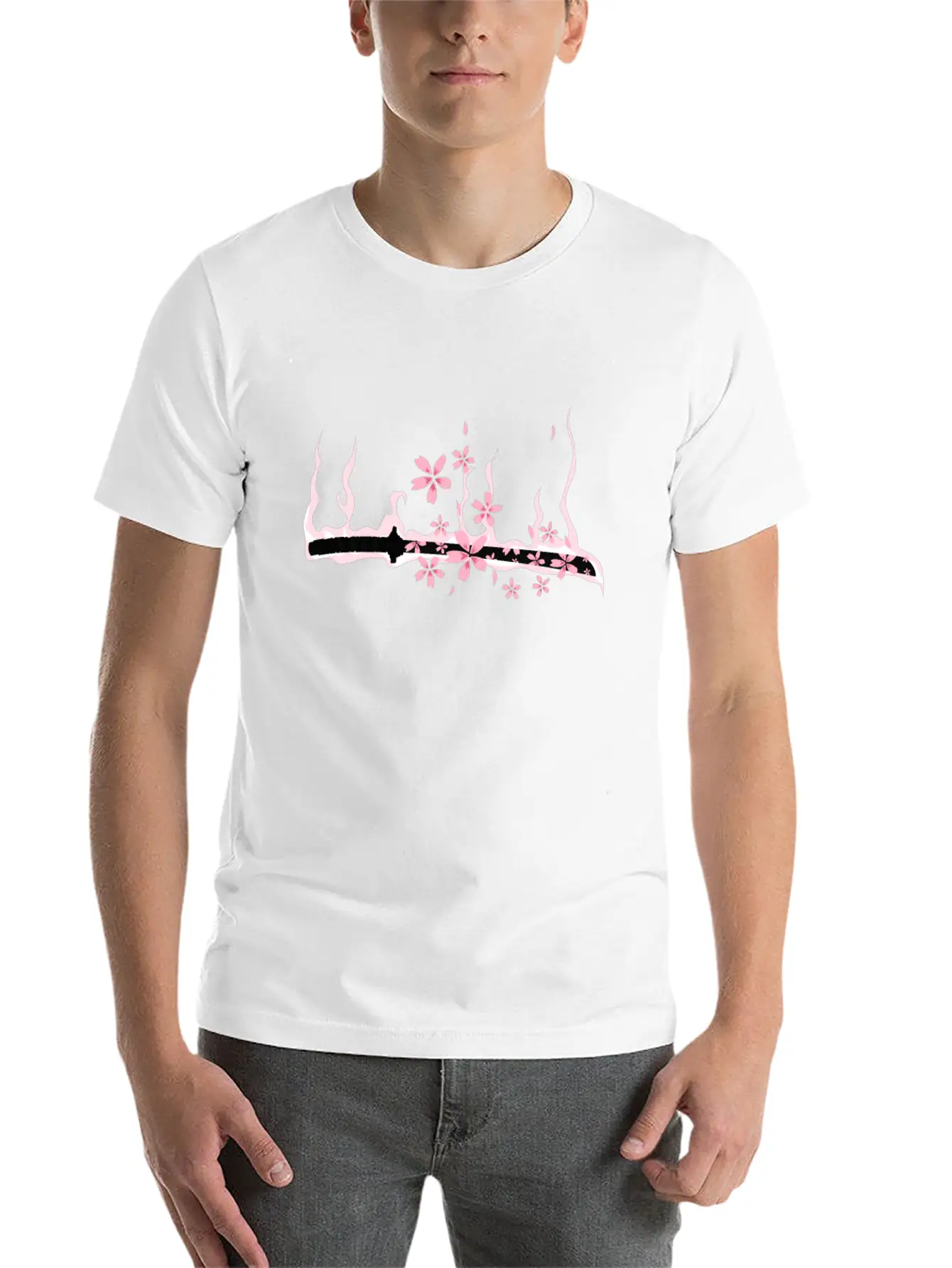 Sakura Katana Cherry Blossom Festival Tree Japan Casual Graphic T-Shirt – Simple And Comfortable Daily Wear