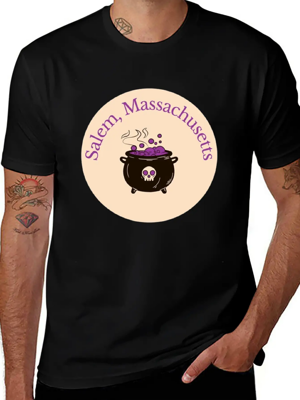 Salem Mass Cauldron Unisex Casual T-Shirt – Clean Design For Daily Comfort