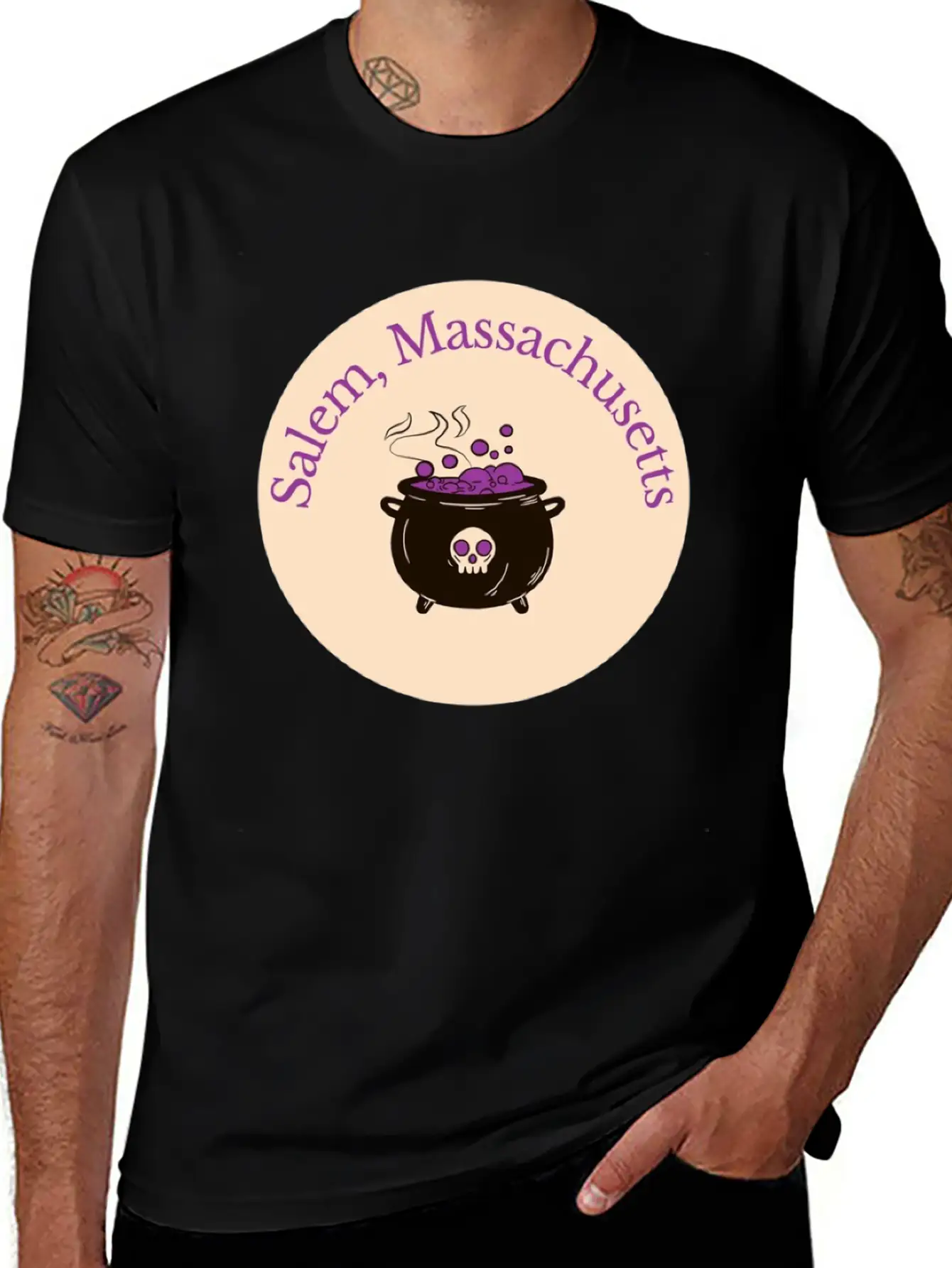 Salem Mass Cauldron Unisex Casual T-Shirt – Clean Design For Daily Comfort