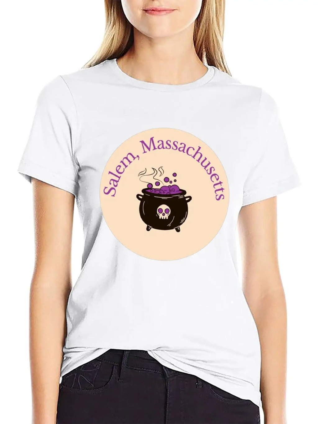 Salem Mass Cauldron Unisex Casual T-Shirt – Clean Design For Daily Comfort