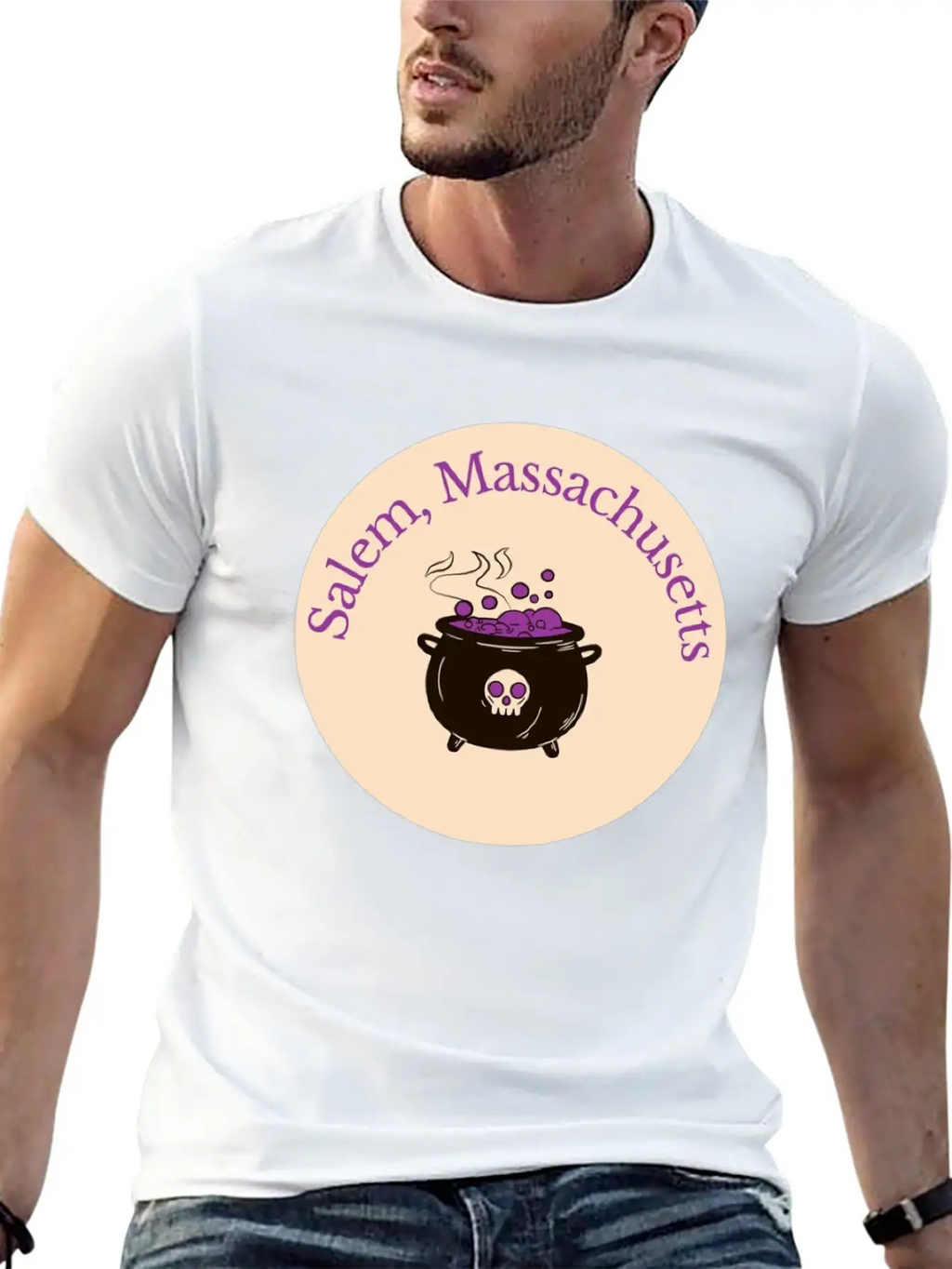 Salem Mass Cauldron Unisex Casual T-Shirt – Clean Design For Daily Comfort