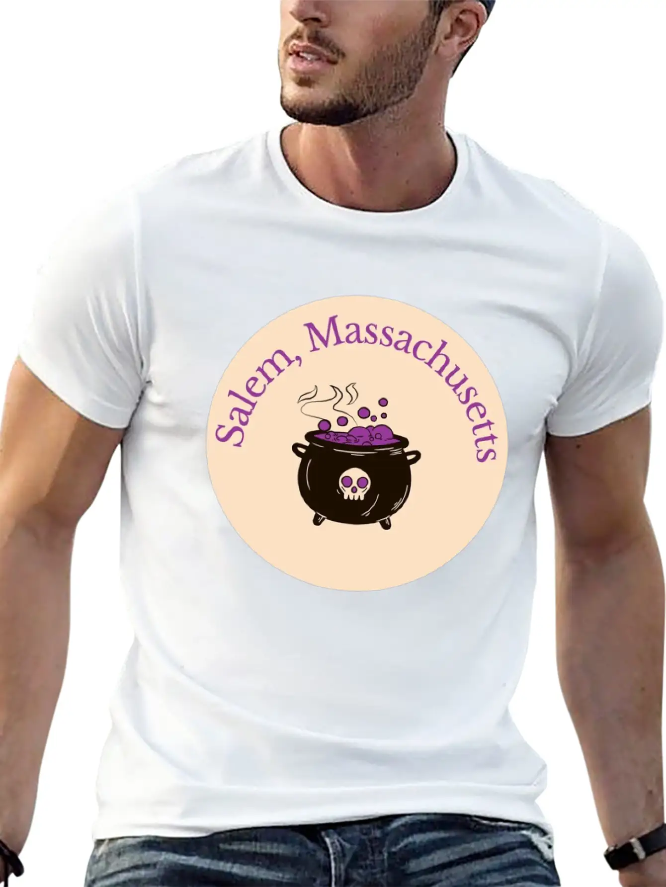 Salem Mass Cauldron Unisex Casual T-Shirt – Clean Design For Daily Comfort