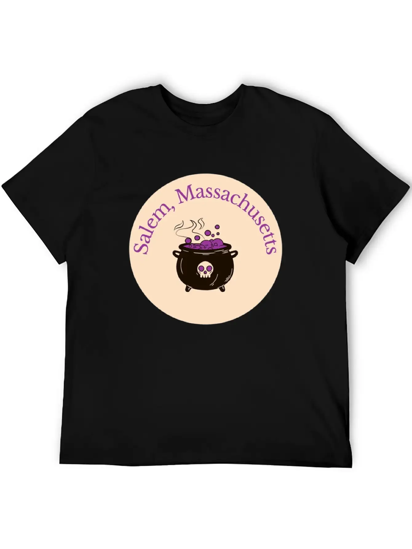Salem Mass Cauldron Unisex Casual T-Shirt – Clean Design For Daily Comfort