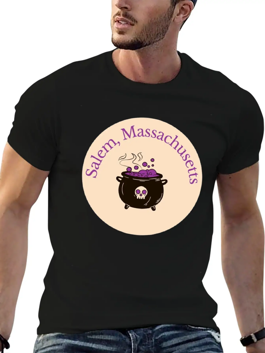 Salem Mass Cauldron Unisex Casual T-Shirt – Clean Design For Daily Comfort