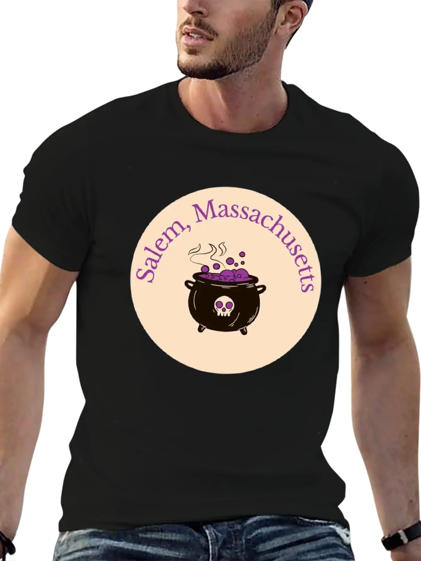 Salem Mass Cauldron Unisex Casual T-Shirt – Clean Design For Daily Comfort
