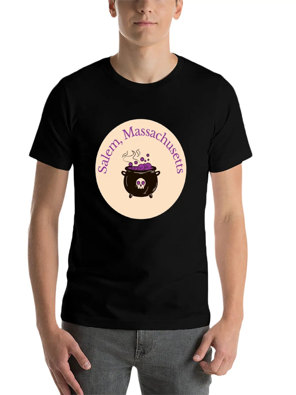 Salem Mass Cauldron Unisex Casual T-Shirt – Clean Design For Daily Comfort