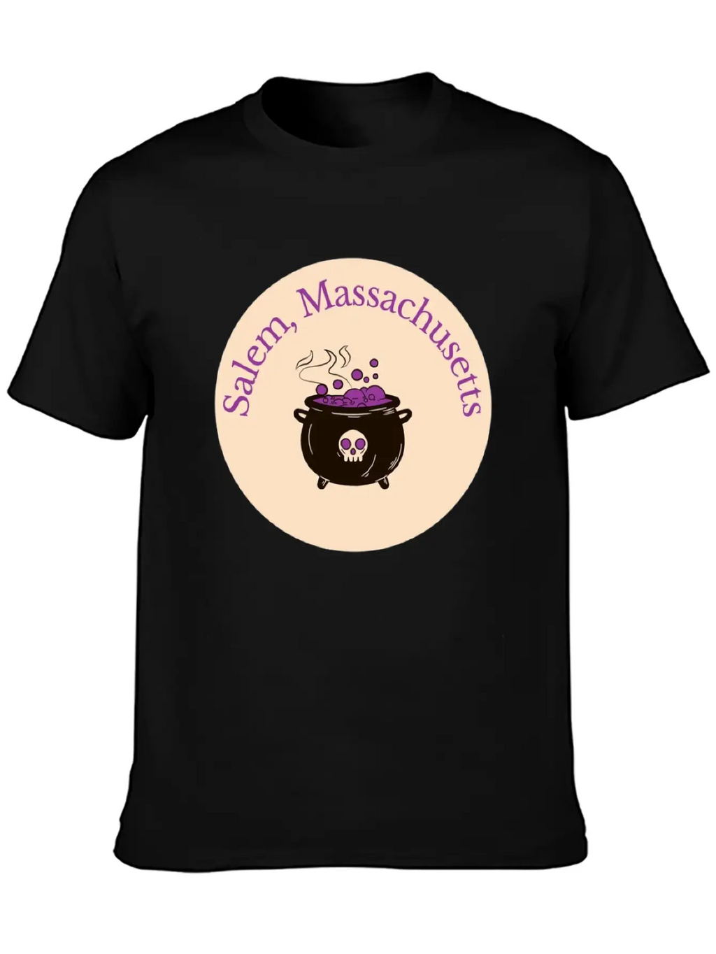 Salem Mass Cauldron Unisex Casual T-Shirt – Clean Design For Daily Comfort