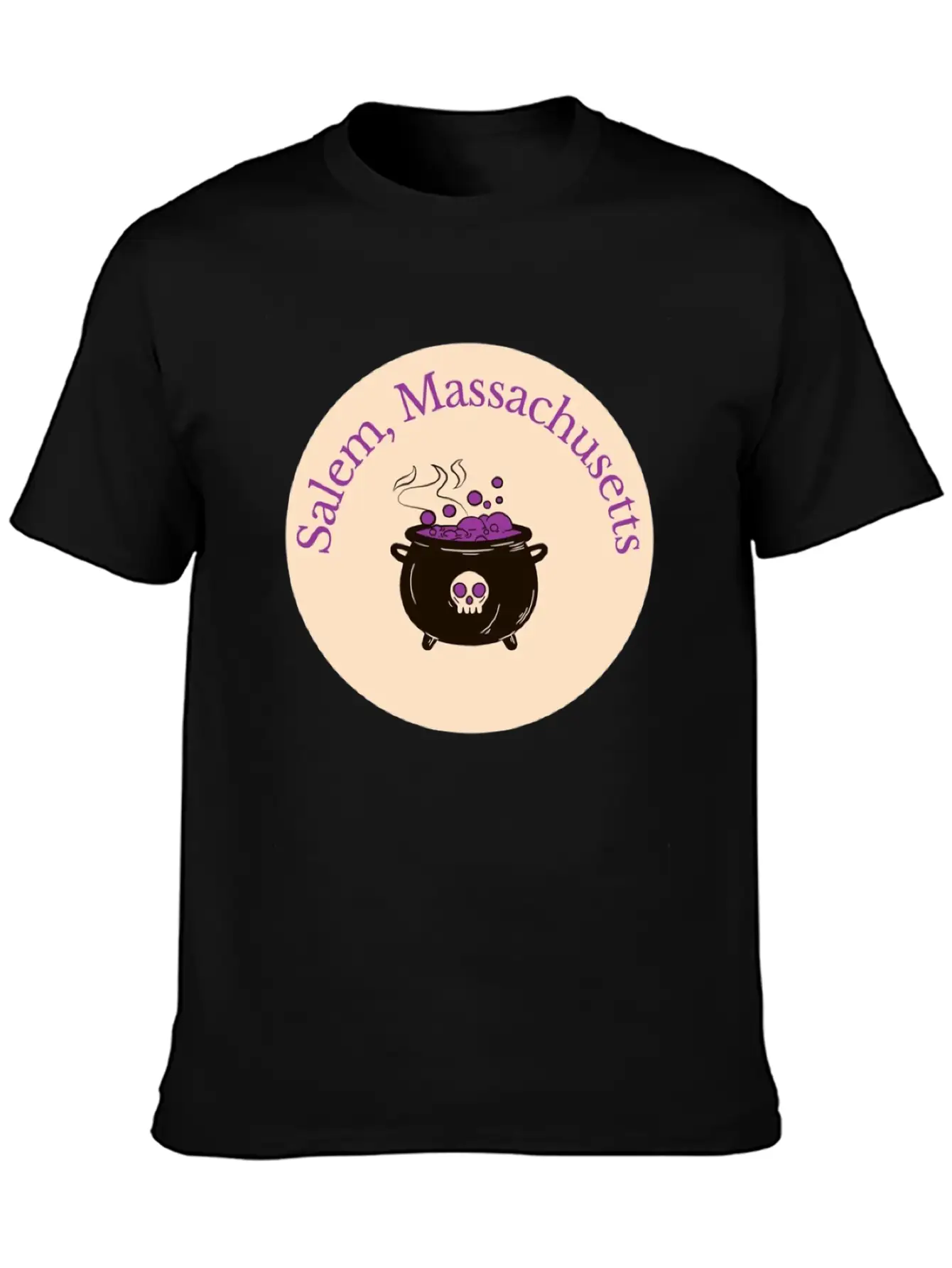 Salem Mass Cauldron Unisex Casual T-Shirt – Clean Design For Daily Comfort