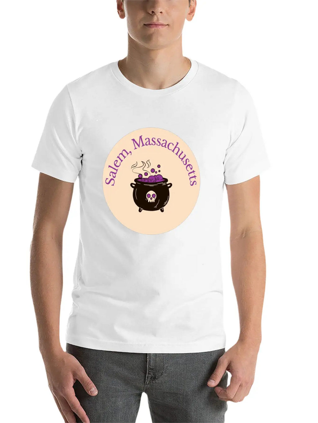 Salem Mass Cauldron Unisex Casual T-Shirt – Clean Design For Daily Comfort