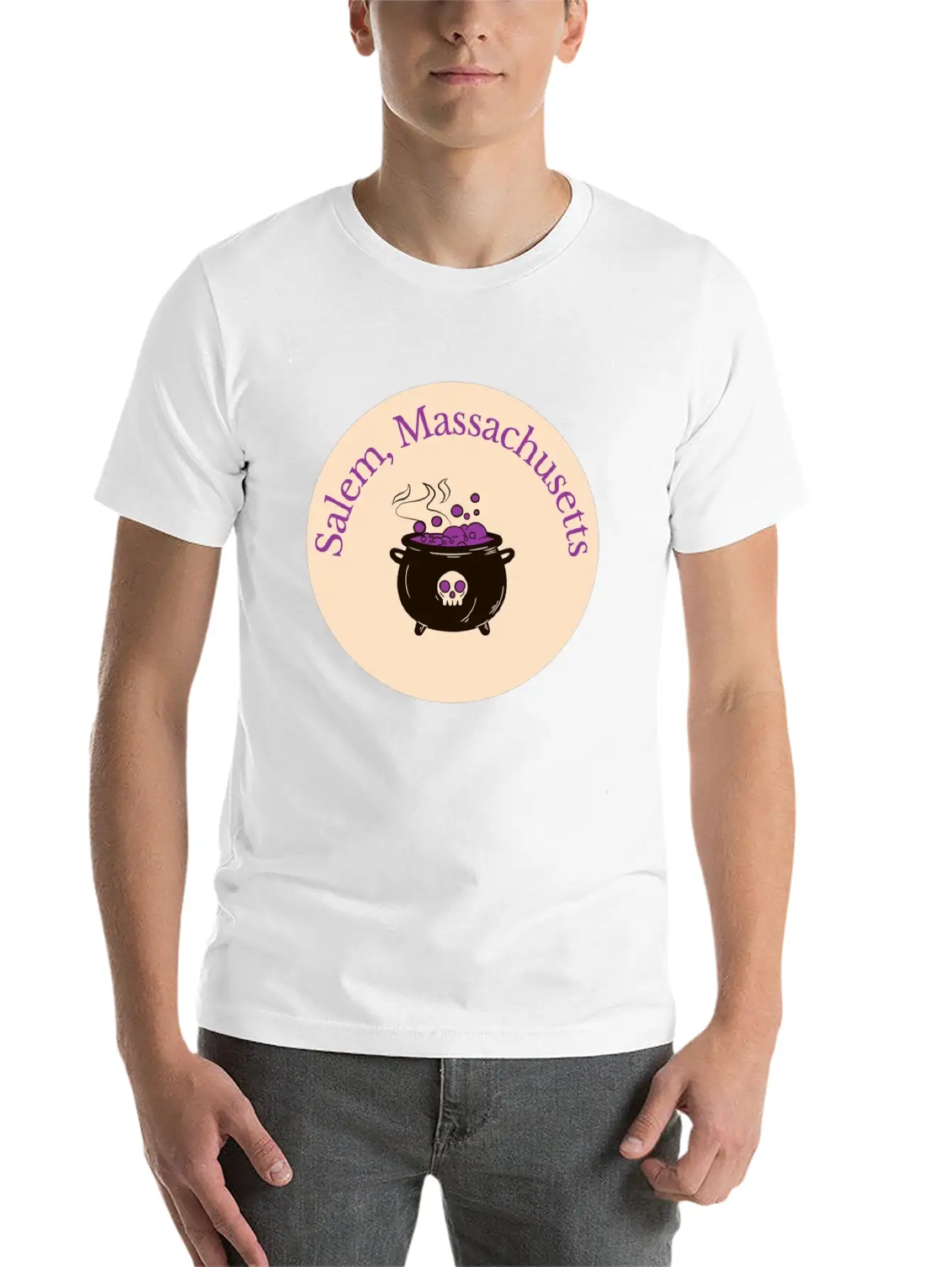 Salem Mass Cauldron Unisex Casual T-Shirt – Clean Design For Daily Comfort