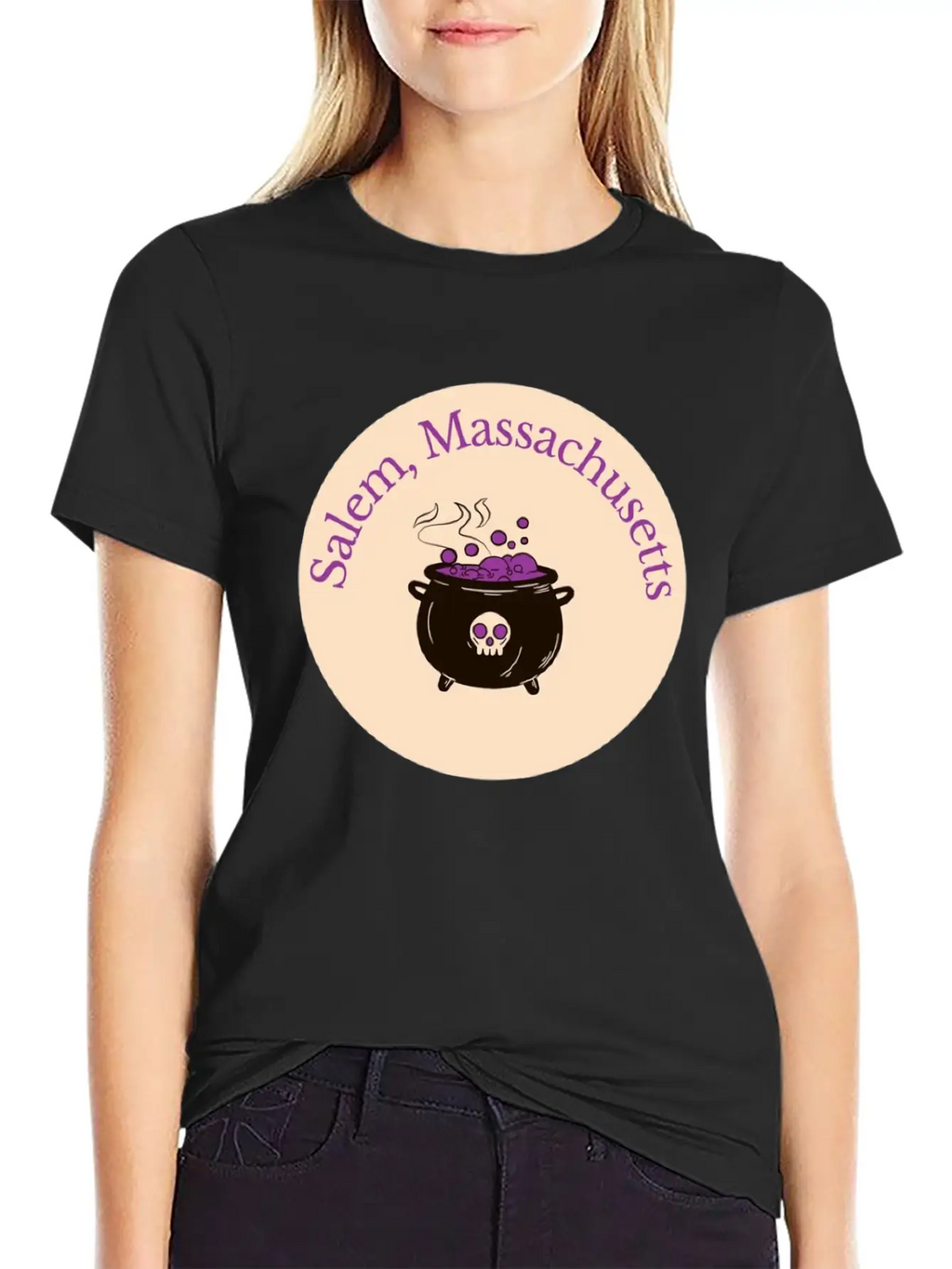 Salem Mass Cauldron Unisex Casual T-Shirt – Clean Design For Daily Comfort